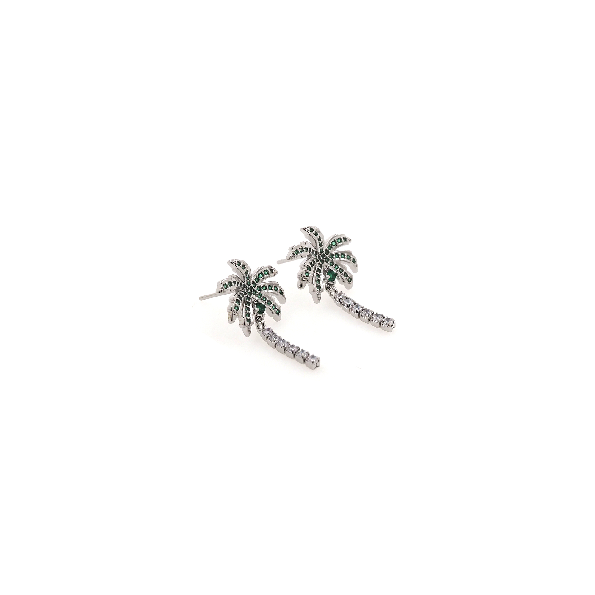 18K Gold Filled Coconut Tree Stud Earrings,CZ Micro Pave Coconut Tree Earrings,Dainty Earrings,Minimalist Earring,Gift for Wife