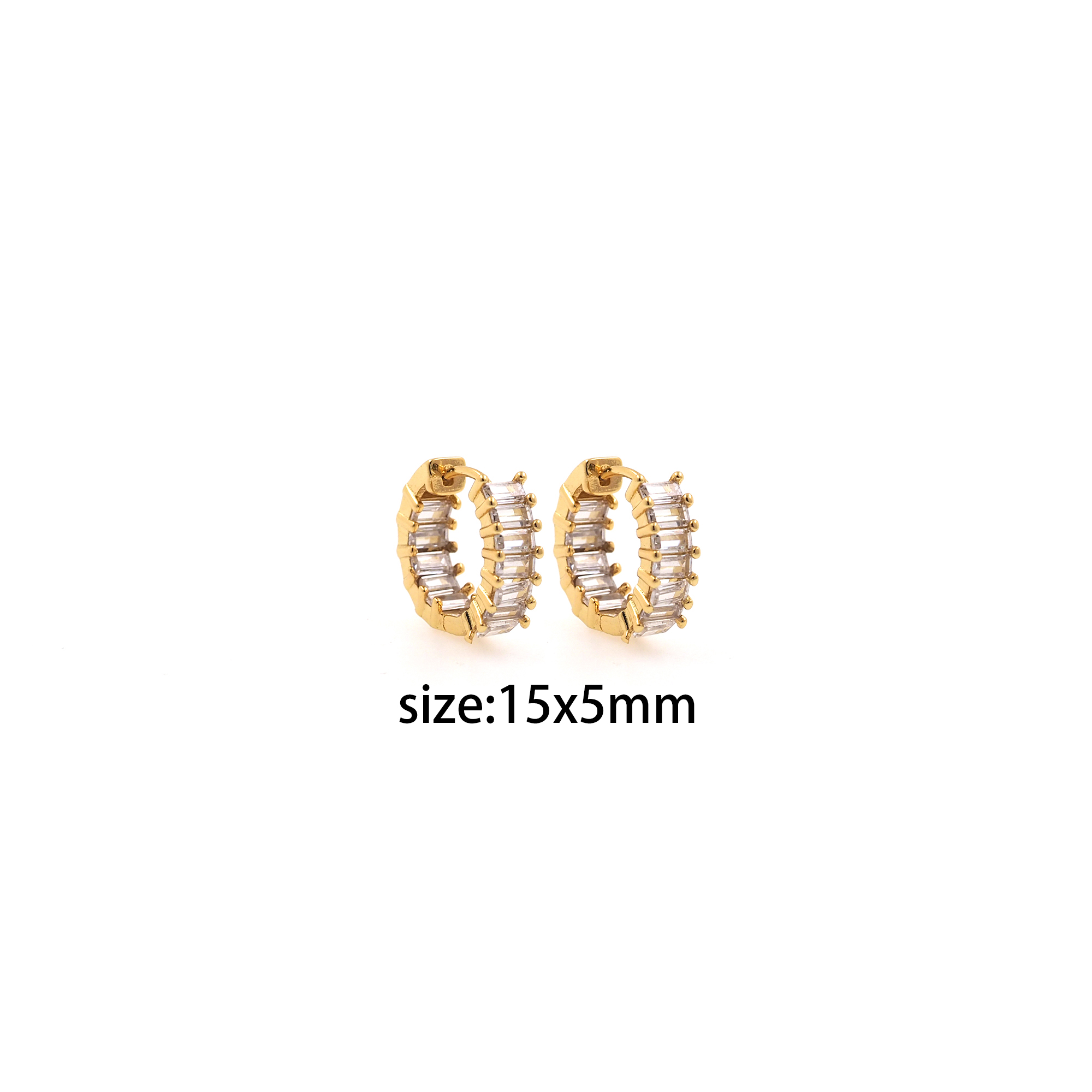18K Gold Filled Round Hoop Earrings,Dainty Zirconia Earrings,Gold Hoops,Dainty CZ Hoops Huggie