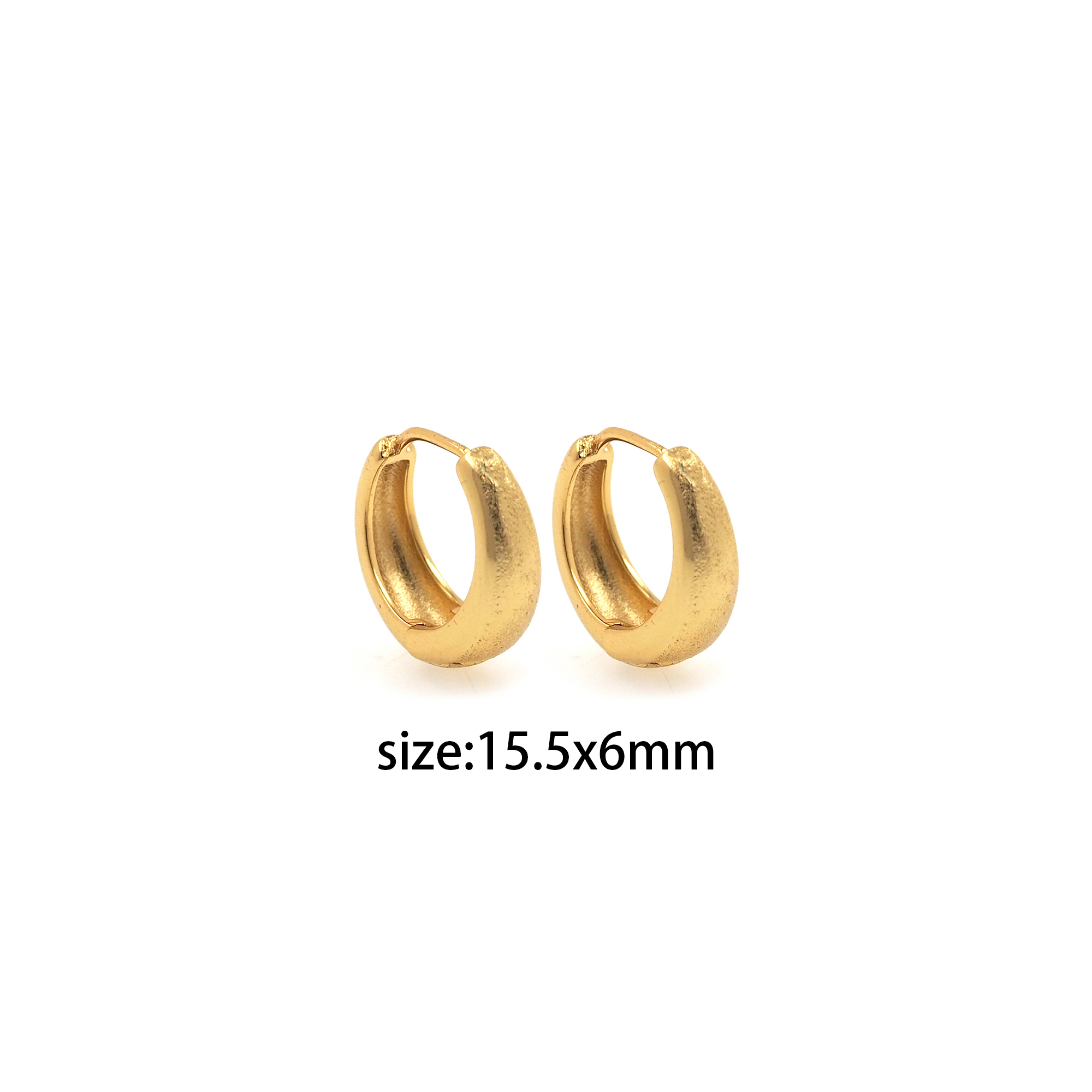 18K Gold Filled Thick Hoops Earrings,Gold Huggies Hoop Earrings,Minimalist Earrings