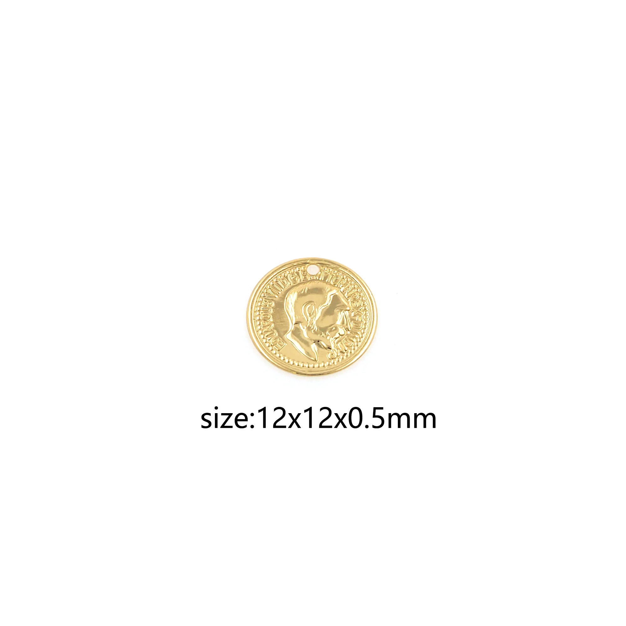 18K Gold Filled Portrait Pendant,Vintage Figure Charm Earrings Necklace for DIY Jewelry Making Supply