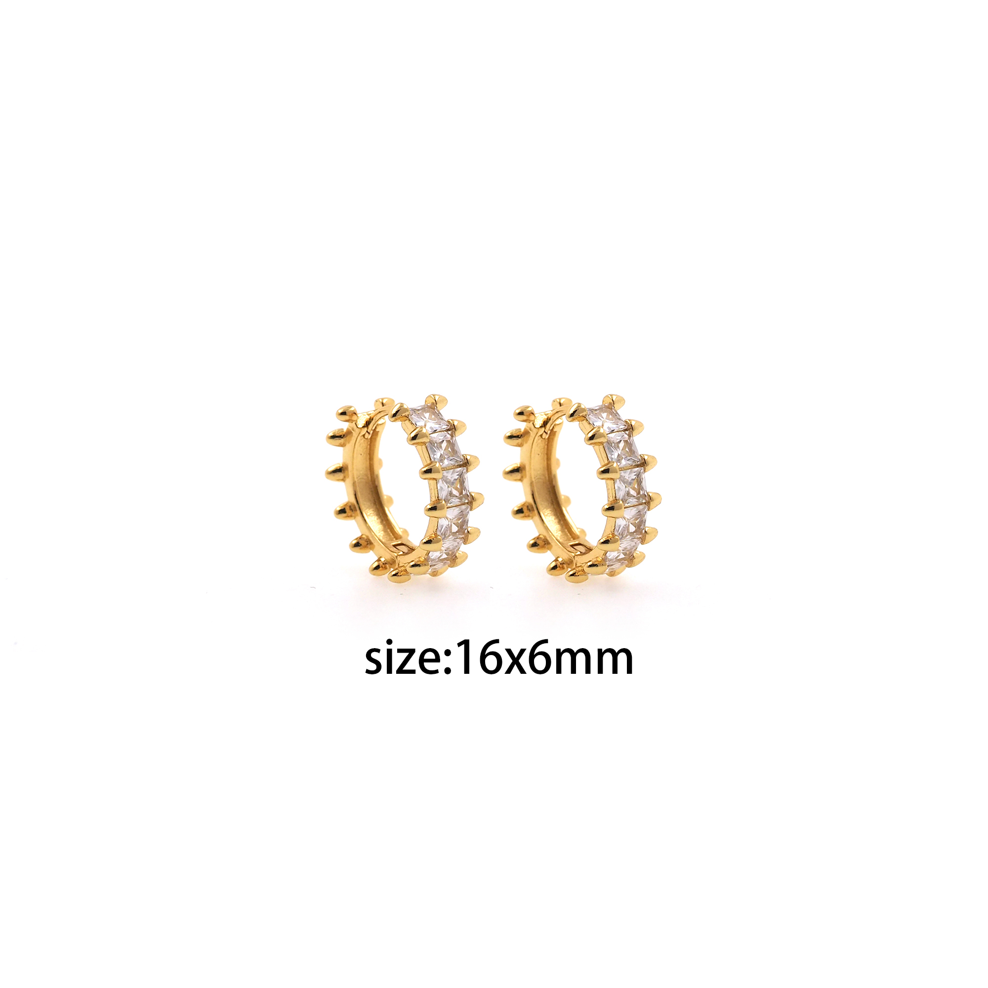 18K Gold Filled Round Hoop Earrings,Dainty Zirconia Earrings,Gold Hoops,Dainty CZ Hoops Huggie