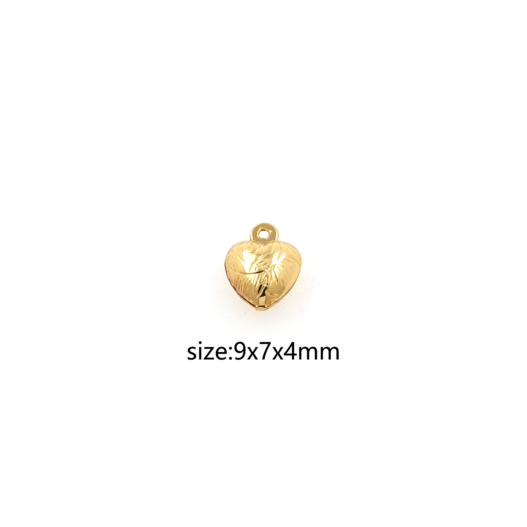 18K Gold Filled Heart Pendant,Dainty Heart Charm Earrings Necklace for DIY Jewelry Making Supply