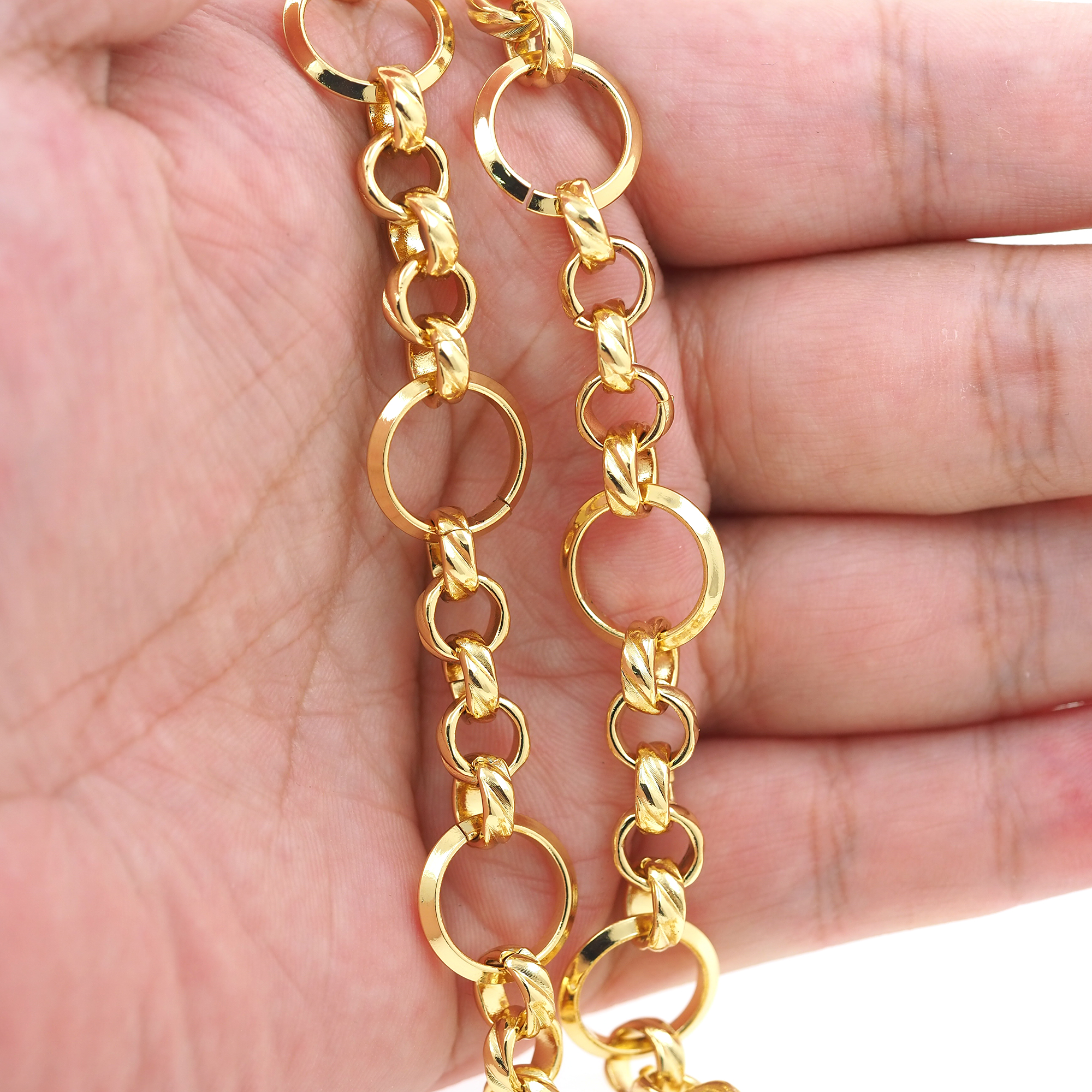 18K Gold Filled Round Chain Necklace,Dainty Thin Link Chain,Gold Rolo Chain Necklace for Women DIY Jewelry Making Supply