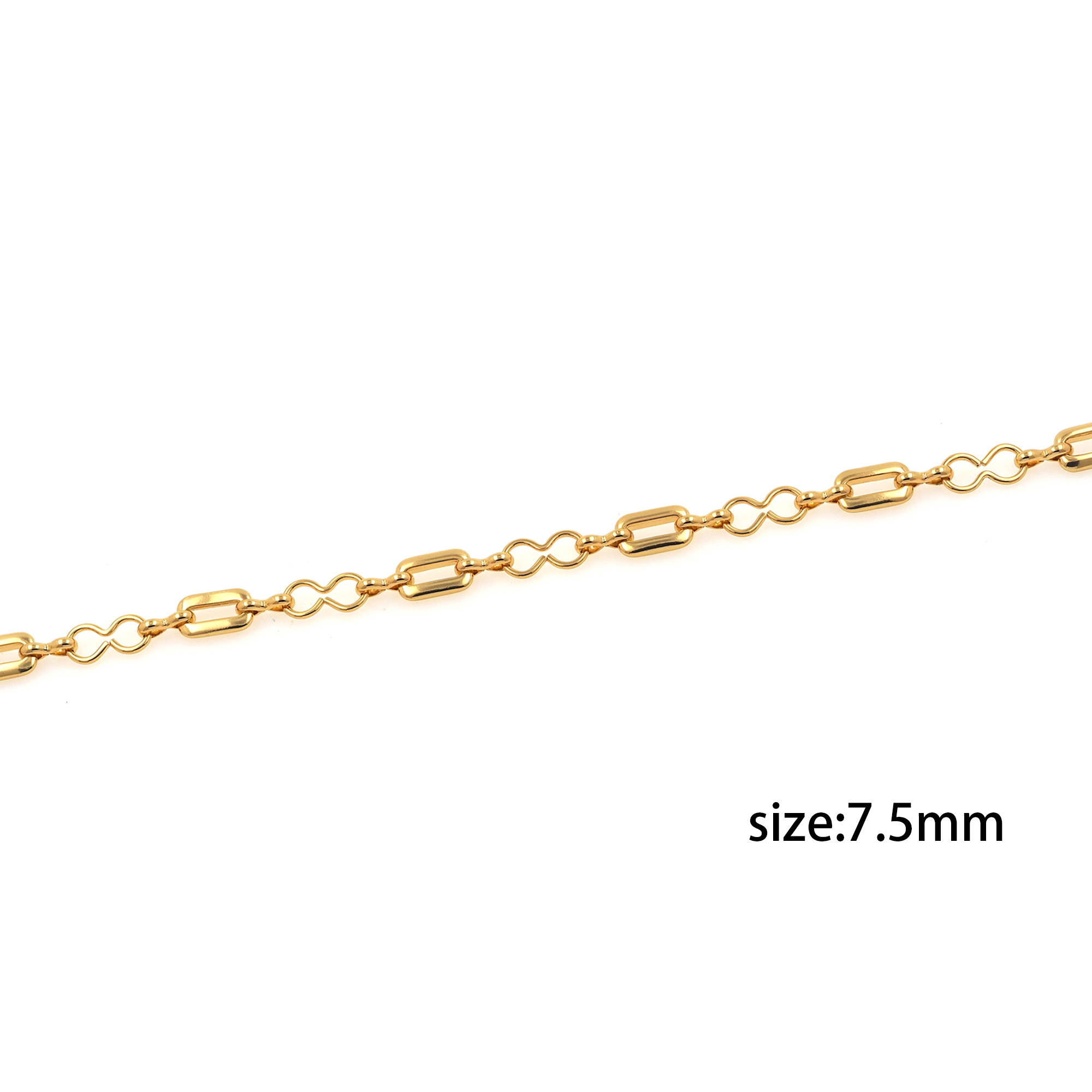 18K Gold Filled Infinity Chain Necklace,Dainty Link Chain,Gold Cable Chain Necklace for Women DIY Jewelry Making Supply