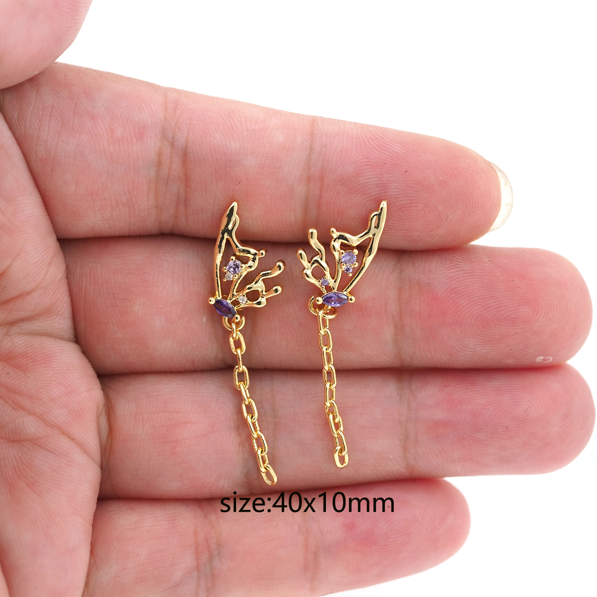 18K Gold Filled Butterfly Stud Earrings,Insect Earrings,CZ Micro Pave Butterfly Earrings,Dainty Earrings,Minimalist Earring,Gift for Wife