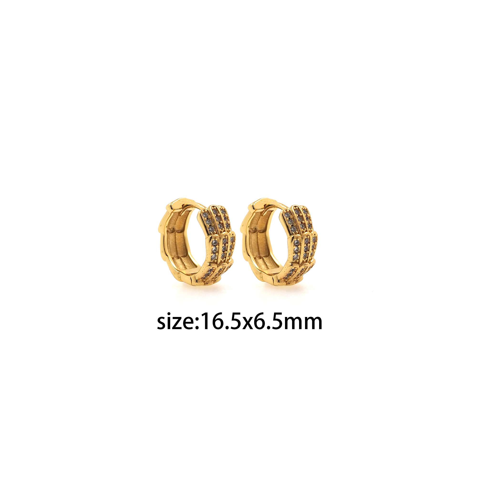 18K Gold Filled CZ Hoop Earrings,Dainty Zirconia Earrings,Gold Hoops,Dainty CZ Hoops Huggie