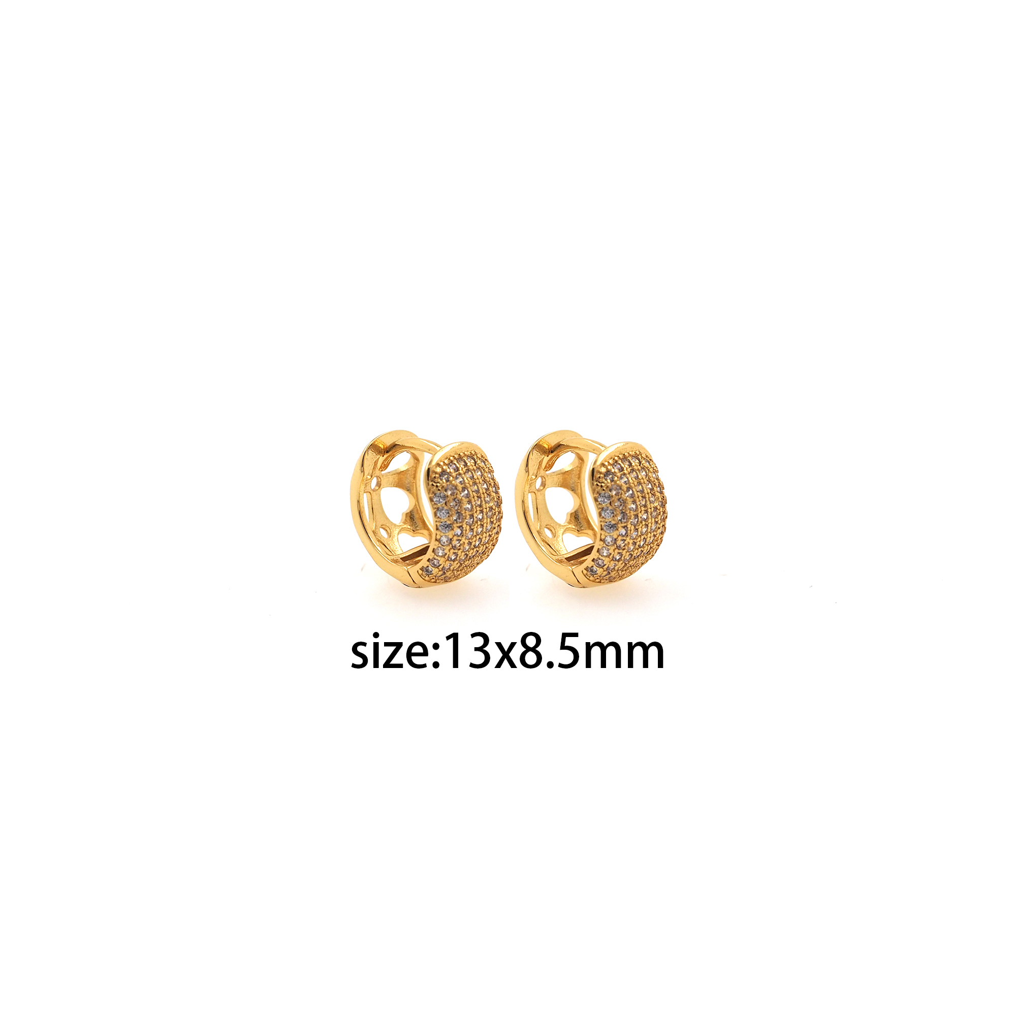 18K Gold Filled Thick Hoops Earrings,CZ Hoops,Dainty Hoops Huggie,Gold Huggies Hoop Earrings,Minimalist Earrings
