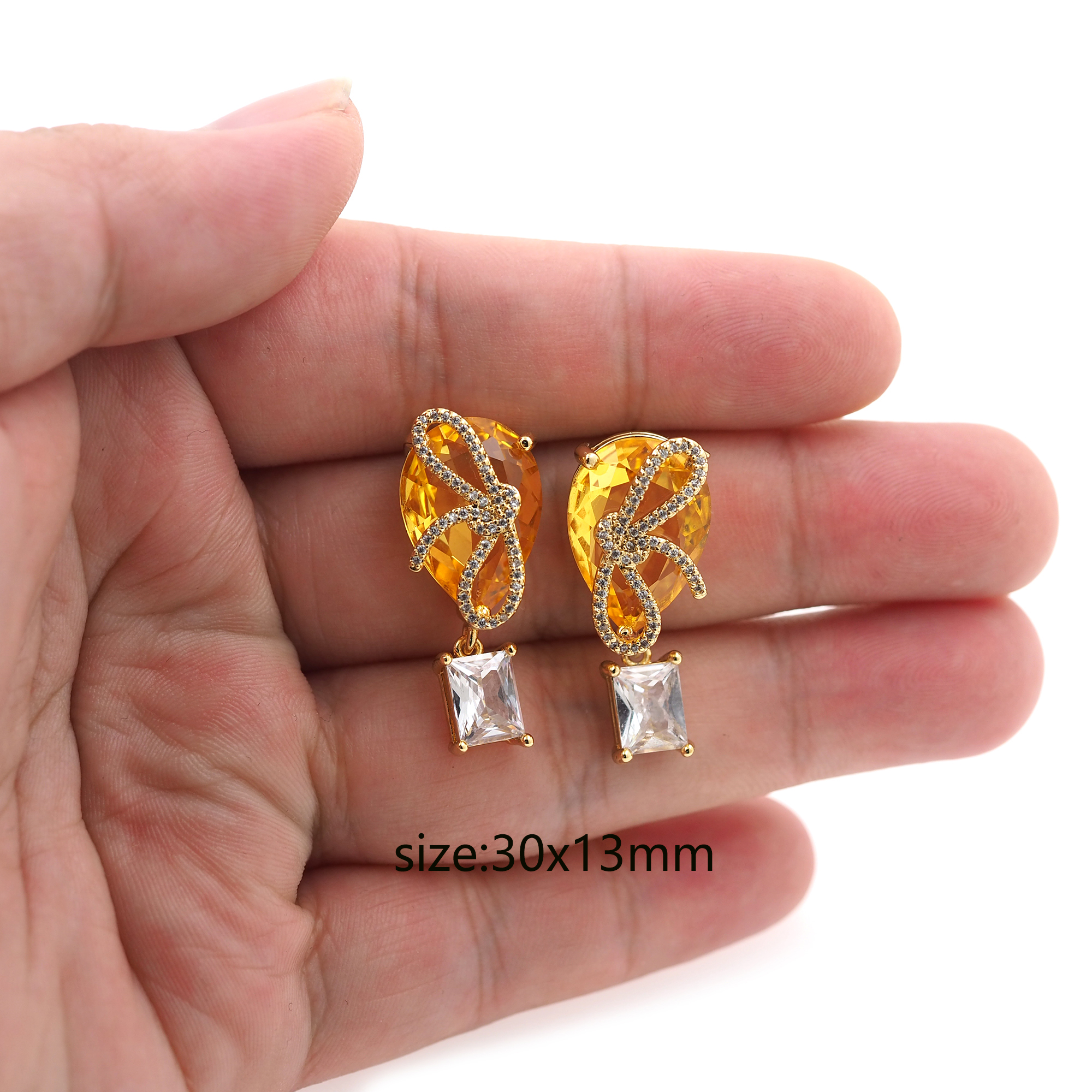 18K Gold Filled Bow Stud Earrings,CZ Micro Pave Bow Earrings,Dangle Earrings,Minimalist Earring,Gift for Wife