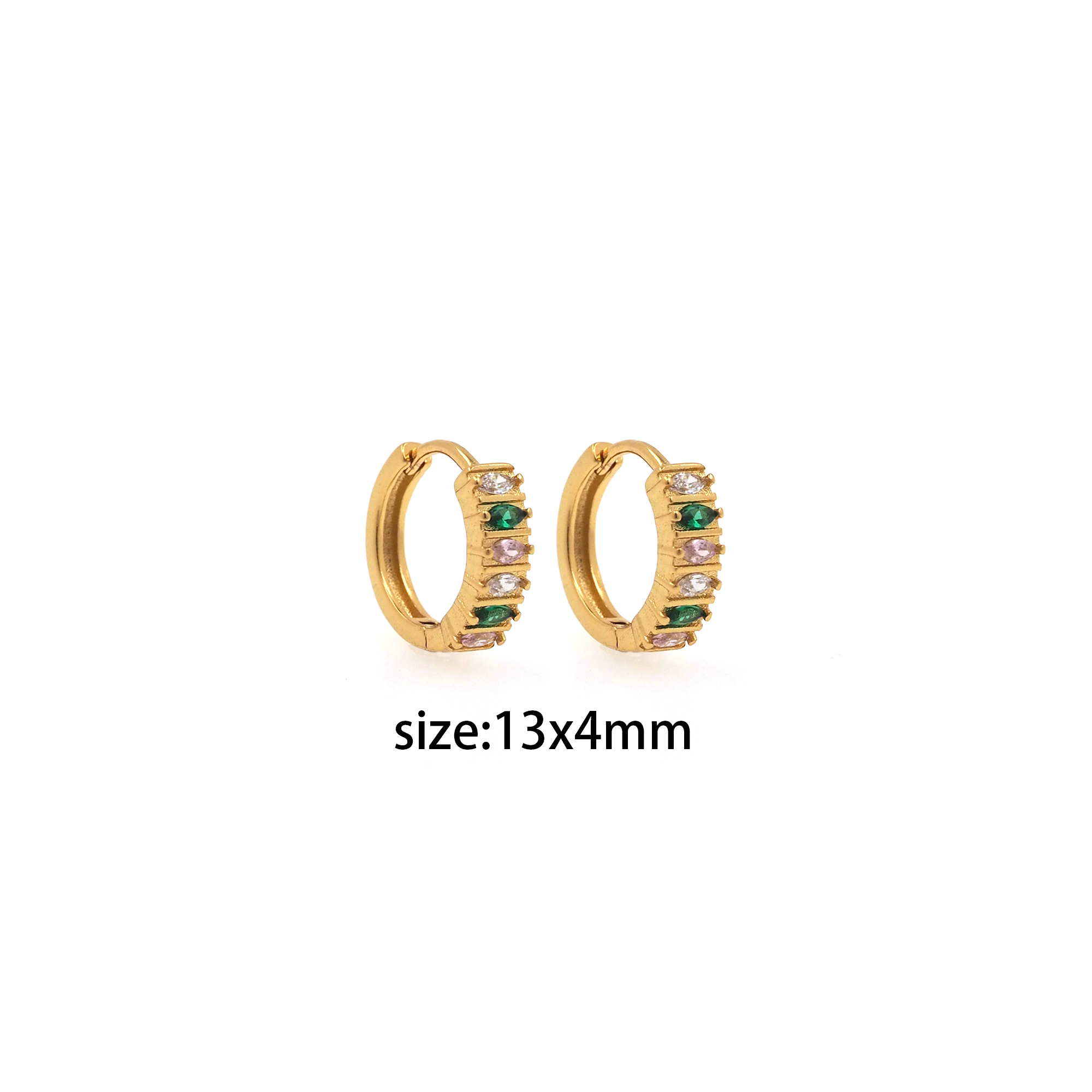 18K Gold Filled Round Hoops,Zirconia Hoop Earrings,Minimalist Hoops,Gold Hoops,Dainty CZ Hoops Huggie,Gift for Her