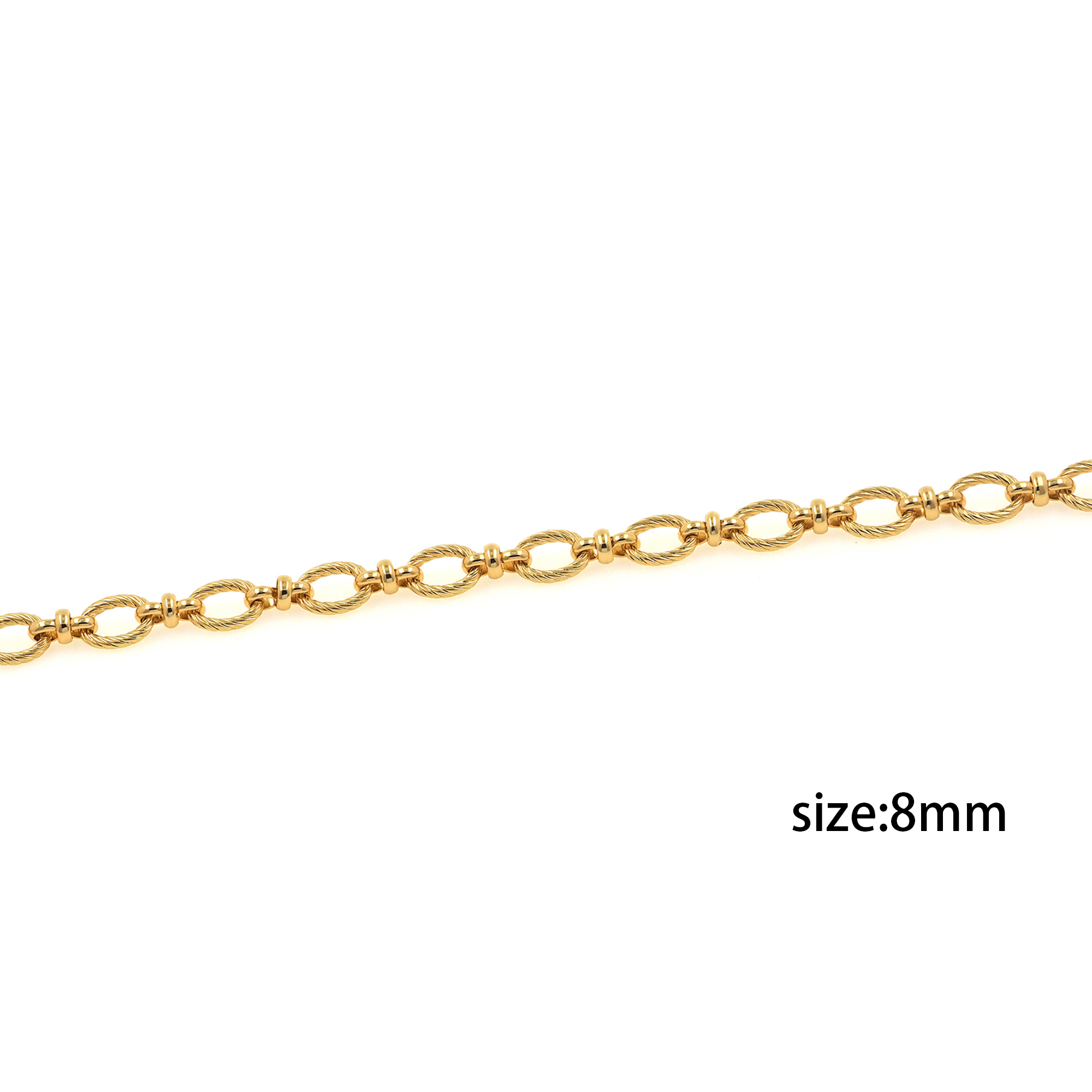 18K Gold Filled Cable Chain Necklace,Oval Chain,Dainty Thin Link Chain,Gold Twist Chain Necklace for Women DIY Jewelry Making Supply