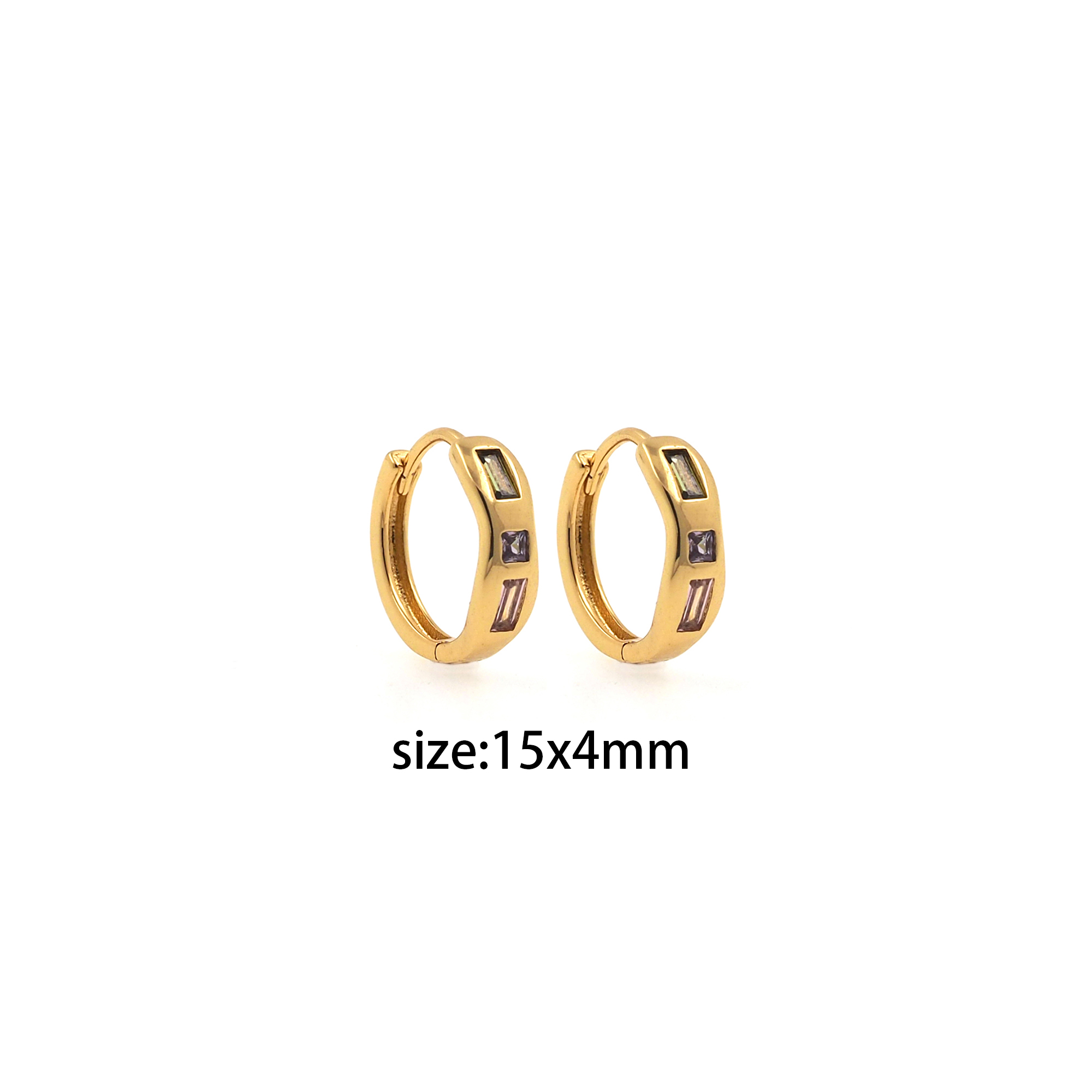 18K Gold Filled CZ Hoop Earrings,Dainty Zirconia Earrings,Gold Hoops,Dainty CZ Hoops Huggie