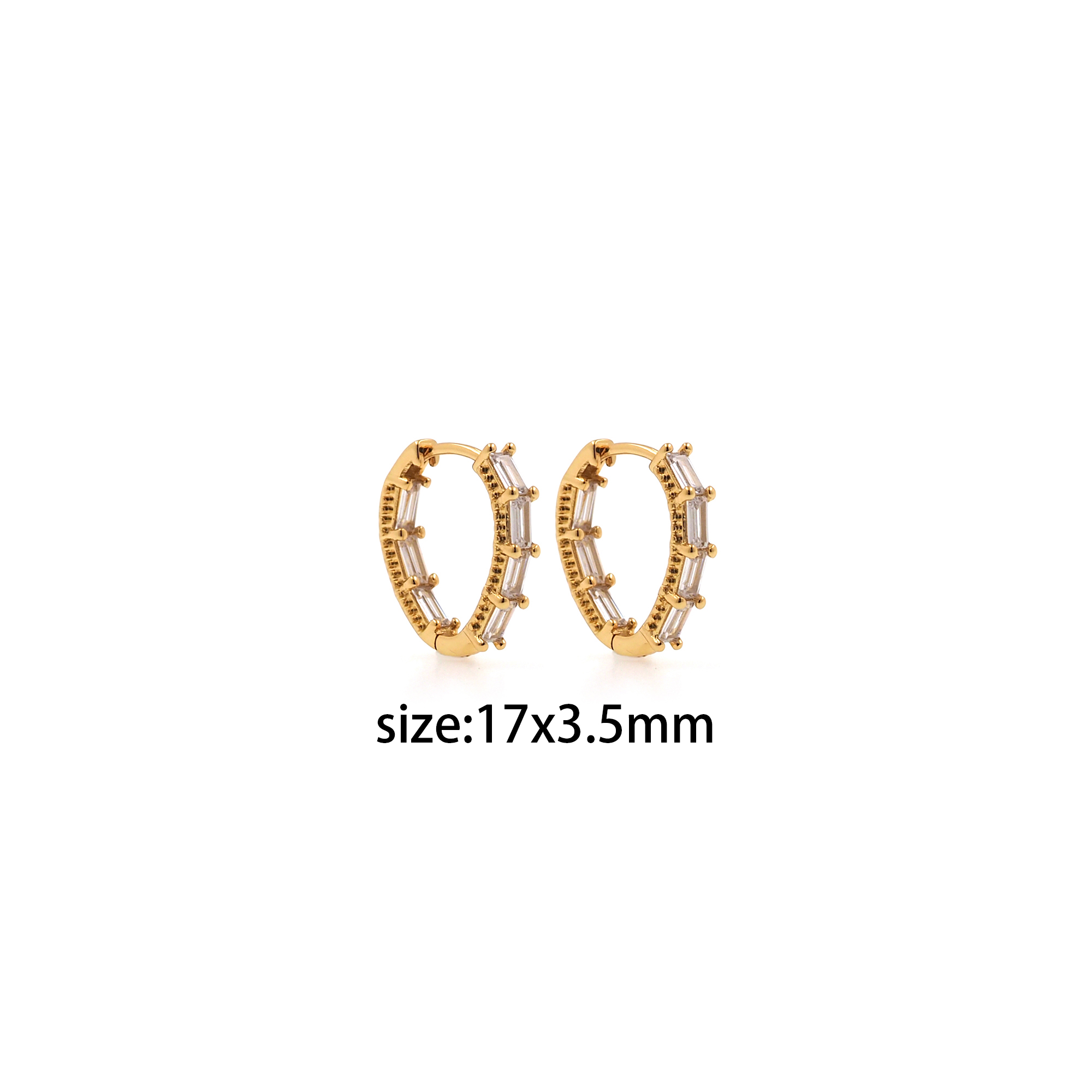18K Gold Filled Zirconia Hoop Earrings,Minimalist Hoops,Gold Hoops,Dainty CZ Hoops Huggie,Gift for Her