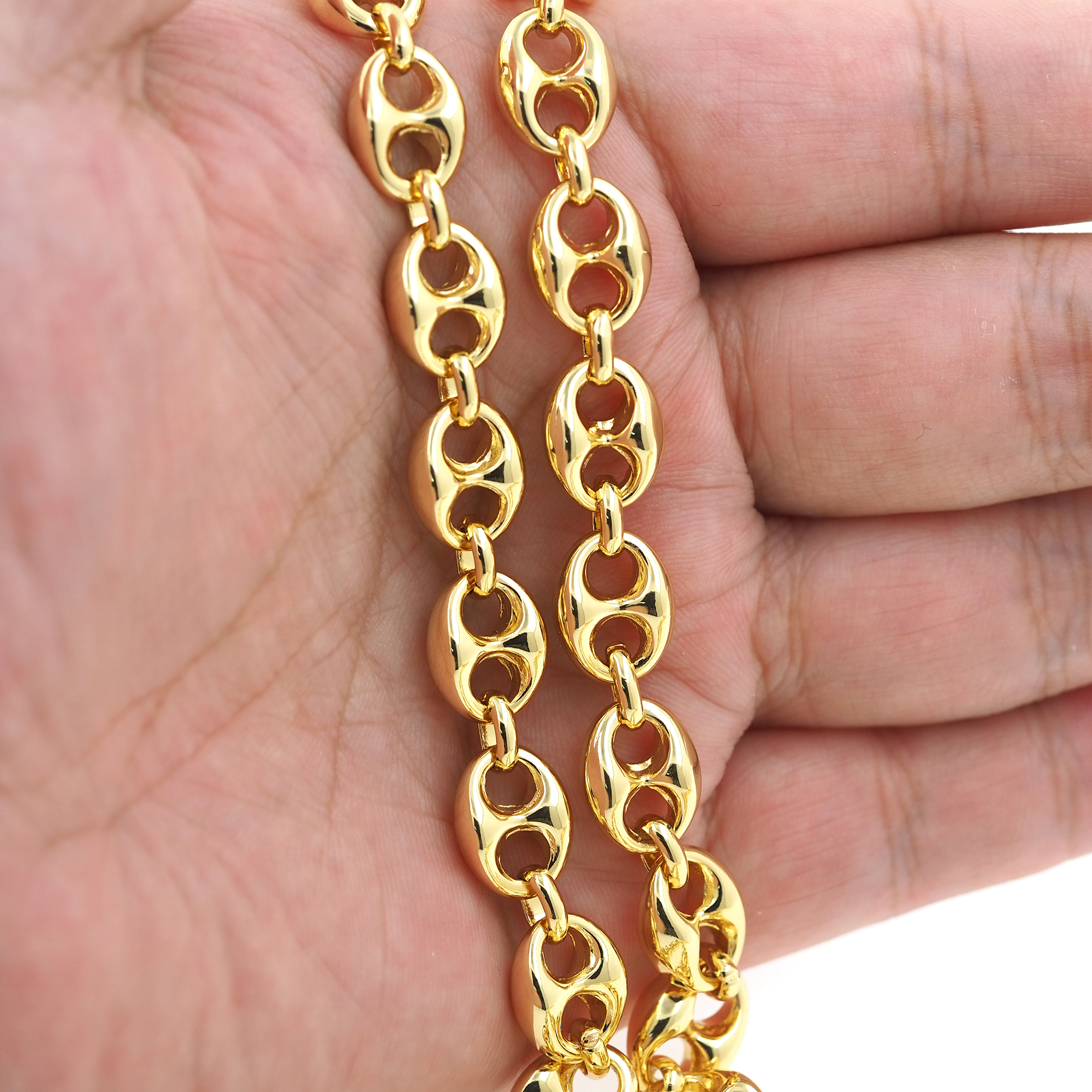 18K Gold Filled Anchor Chain Necklace,Dainty Anchor Link Chain Necklace for Women DIY Jewelry Making Supply