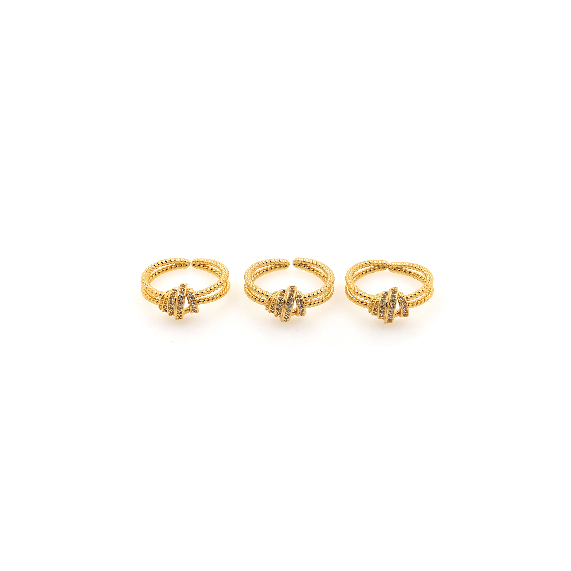 18K Gold Filled Knot CZ Ring,Minimalist Ring,Dainty Zirconia Ring,Open Ring,Adjustable Ring