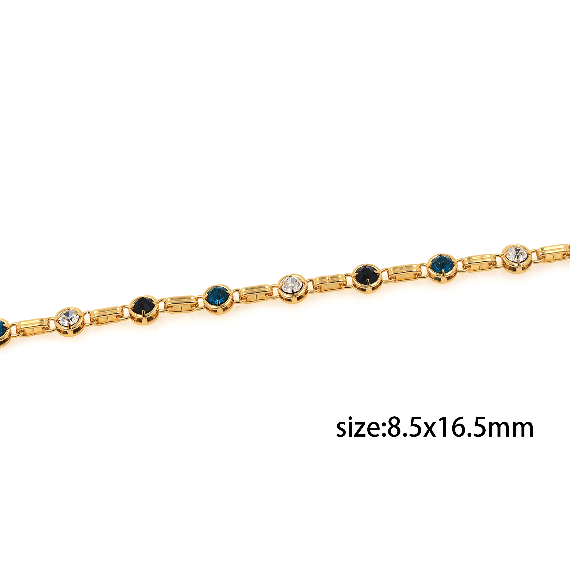 18K Gold Filled Round CZ Chain,Minimalist Chains,Tennis Chain,Zirconia Chain,Thin Link Chain Necklace for Women DIY Jewelry Making Supply