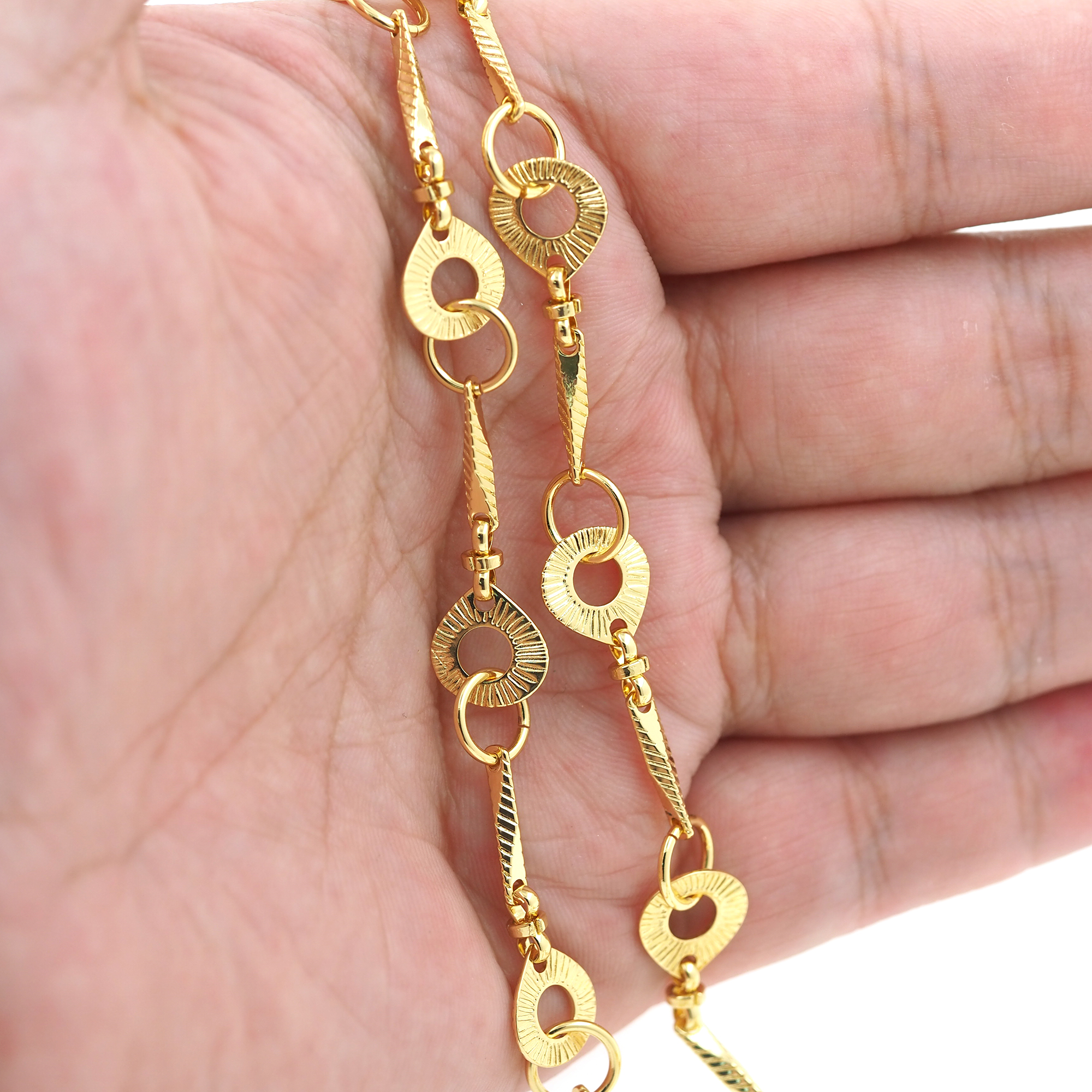 18K Gold Filled Cable Chain Necklace,Dainty Thin Link Chain,Gold Geometric Chain Necklace for Women DIY Jewelry Making Supply