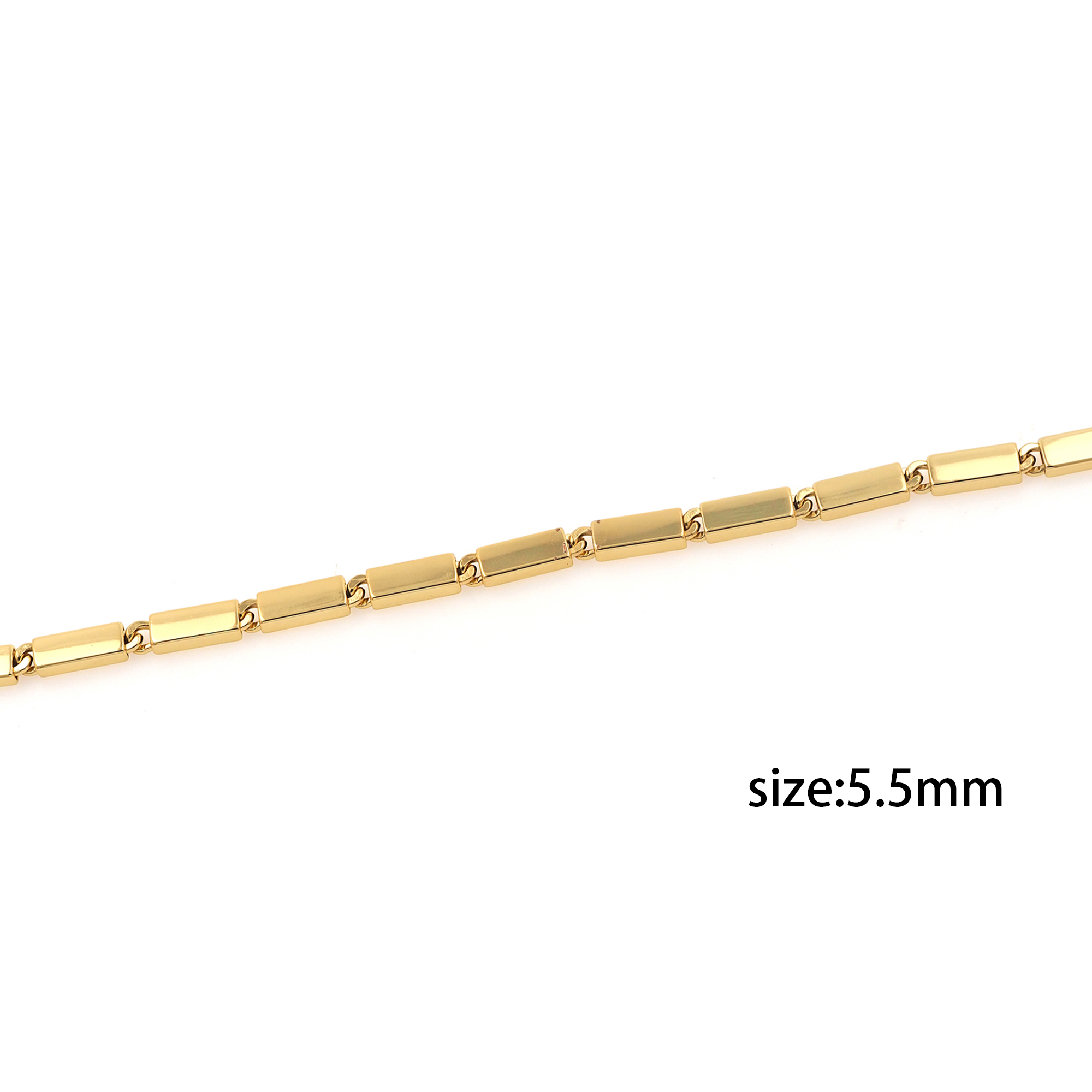 18K Gold Filled Rectangle Chain Necklace,Dainty Thin Link Chain,Gold Rectangle Chain Necklace for Women DIY Jewelry Making Supply