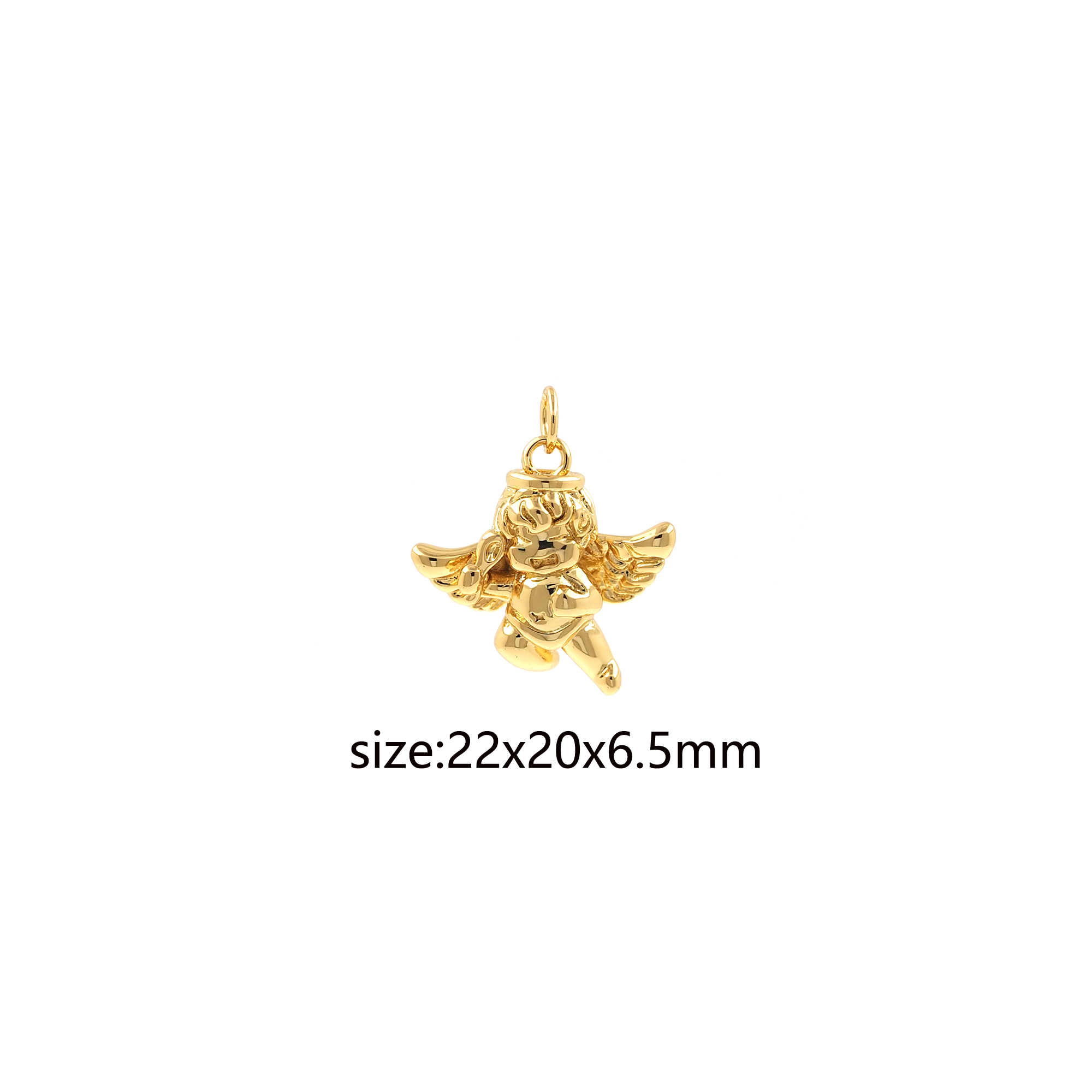 Dainty Angel Pendant,18K Gold Filled Angel Charm Earrings Necklace for DIY Jewelry Making Supply
