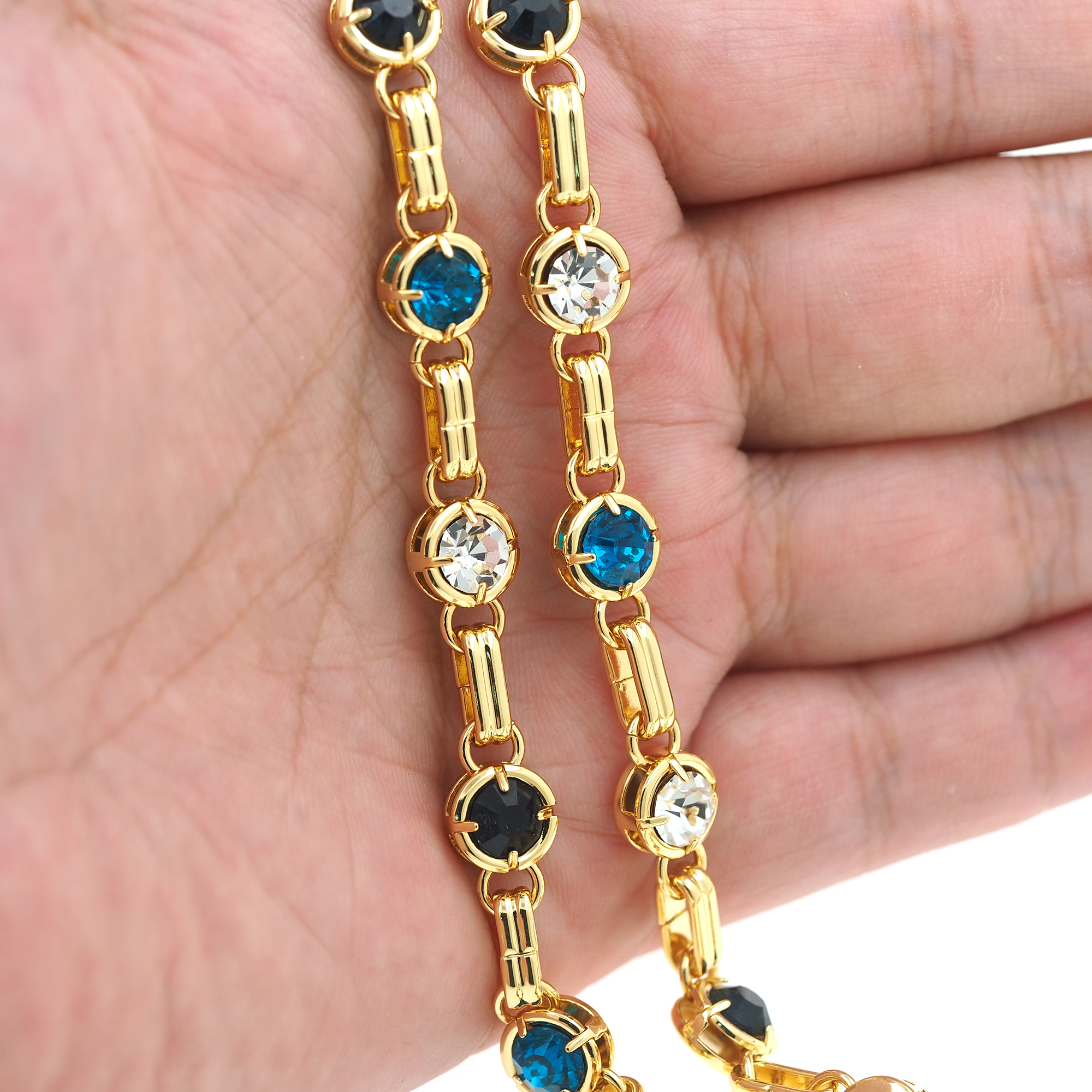 18K Gold Filled Round CZ Chain,Minimalist Chains,Tennis Chain,Zirconia Chain,Thin Link Chain Necklace for Women DIY Jewelry Making Supply