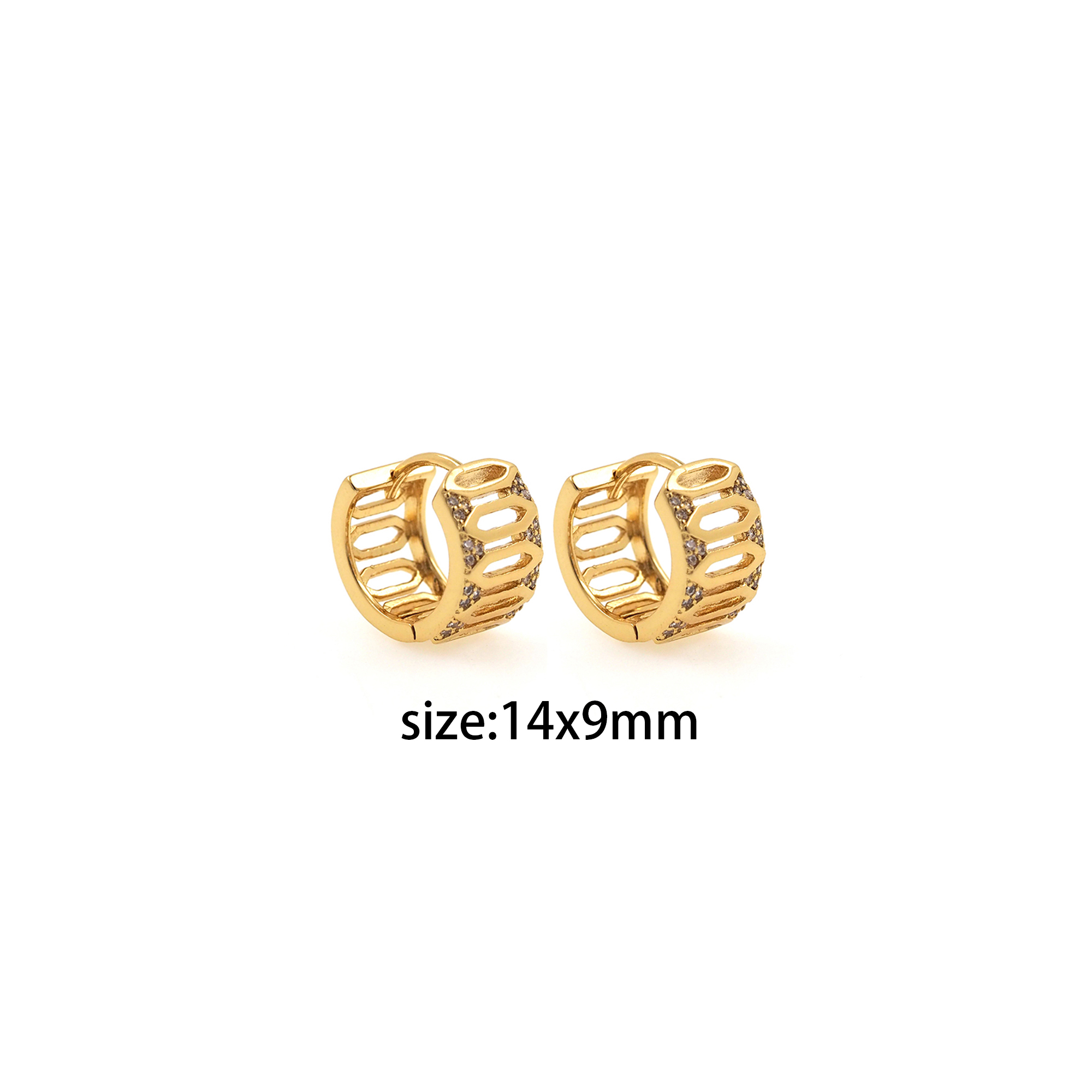 18K Gold Filled Round CZ Hoop Earrings,Dainty Zirconia Earrings,Gold Hoops,Dainty CZ Hoops Huggie