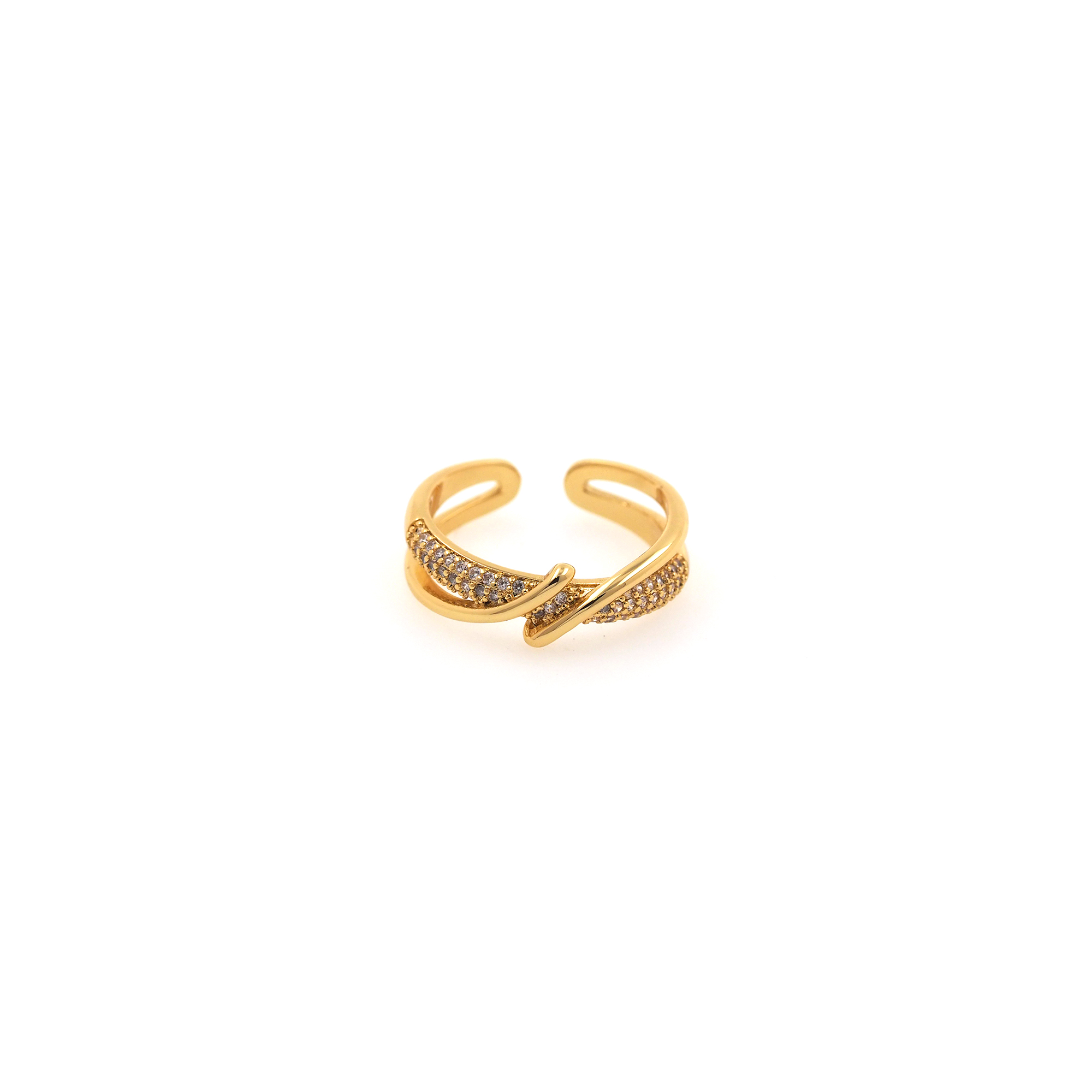 18K Gold Filled Zirconia Ring,CZ Ring,Adjustable Ring,Minimalist Ring,Open Ring