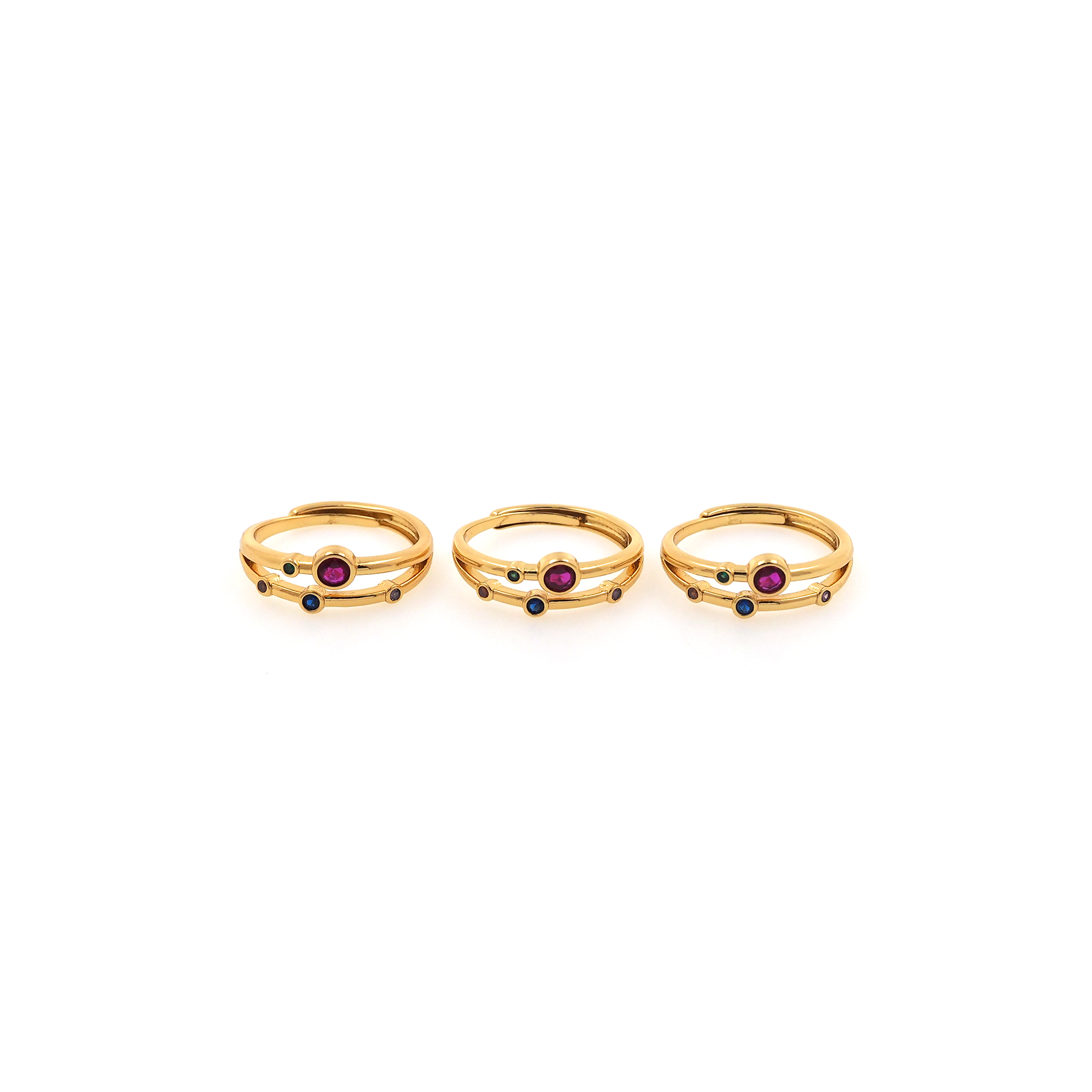 18K Gold Filled CZ Ring,Minimalist Ring,Dainty Zirconia Ring,Open Ring,Adjustable Ring