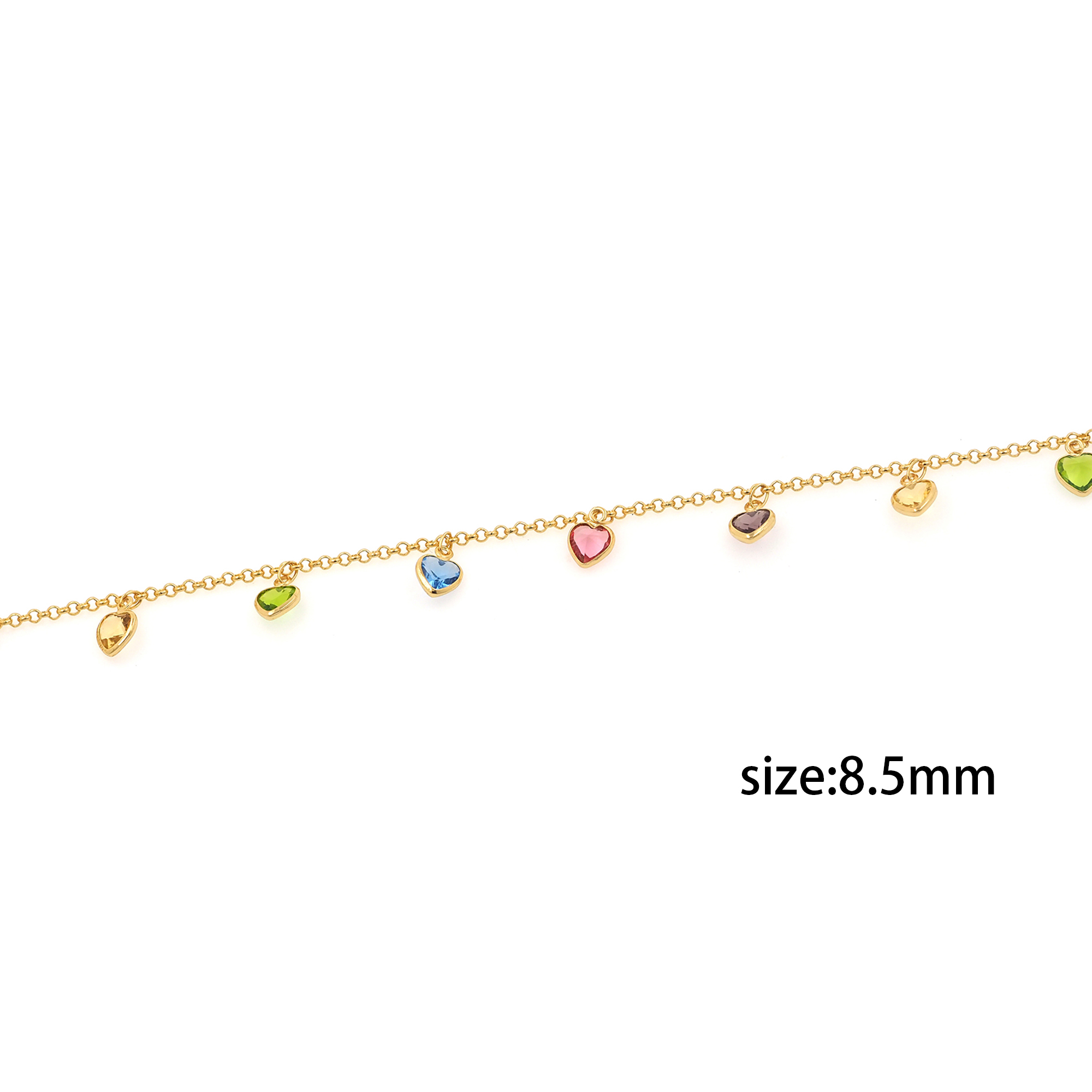 18K Gold Filled Heart Chain Necklace,Dainty Thin Link Chain,Gold Heart Chain Necklace for Women DIY Jewelry Making Supply