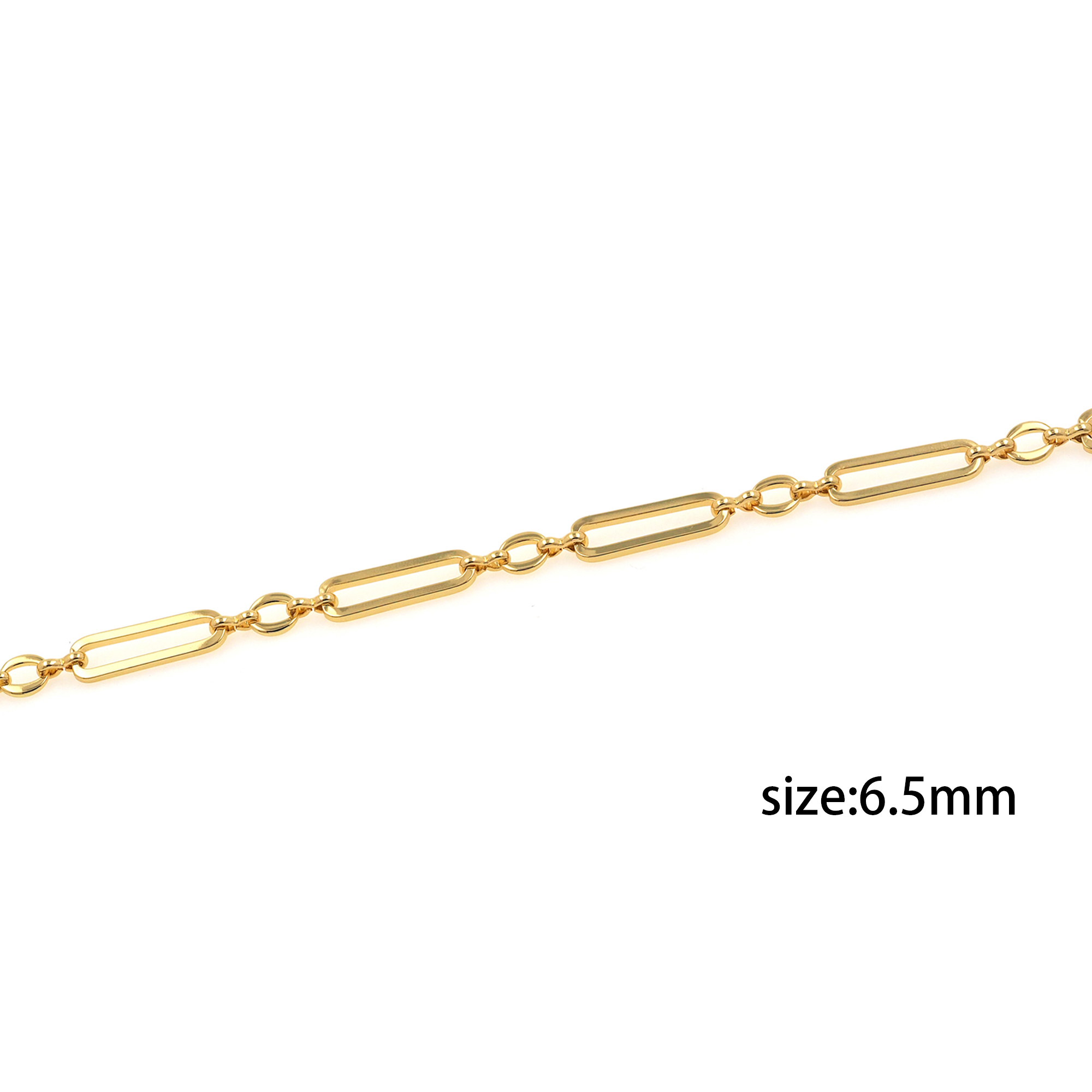 18K Gold Filled Cable Chain Necklace,Oval Chain,Dainty Thin Link Chain,Gold Paper Clip Chain Necklace for Women DIY Jewelry Making Supply