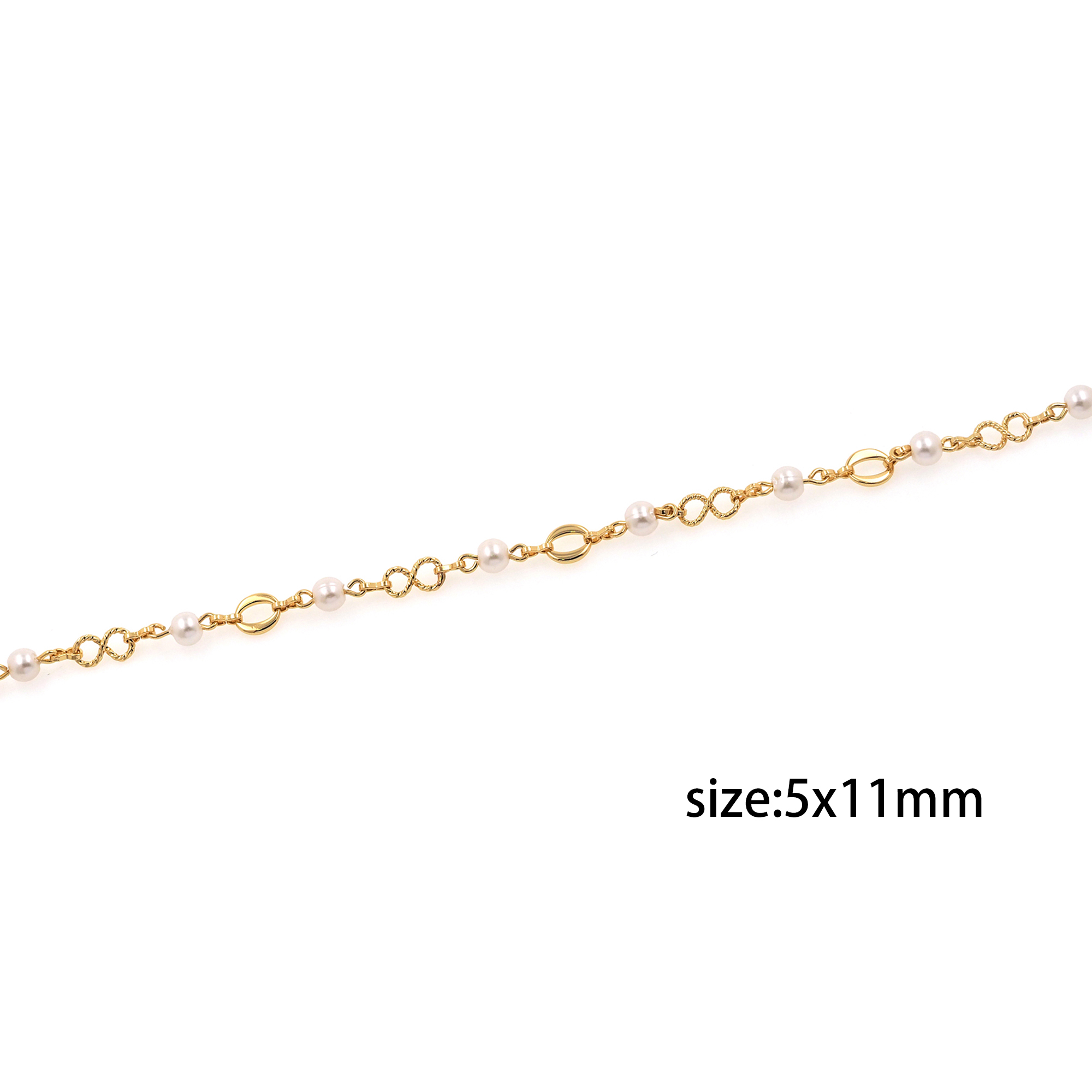18K Gold Filled Infinity Chain Necklace,Dainty Link Chain,Gold Cable Chain Necklace for Women DIY Jewelry Making Supply