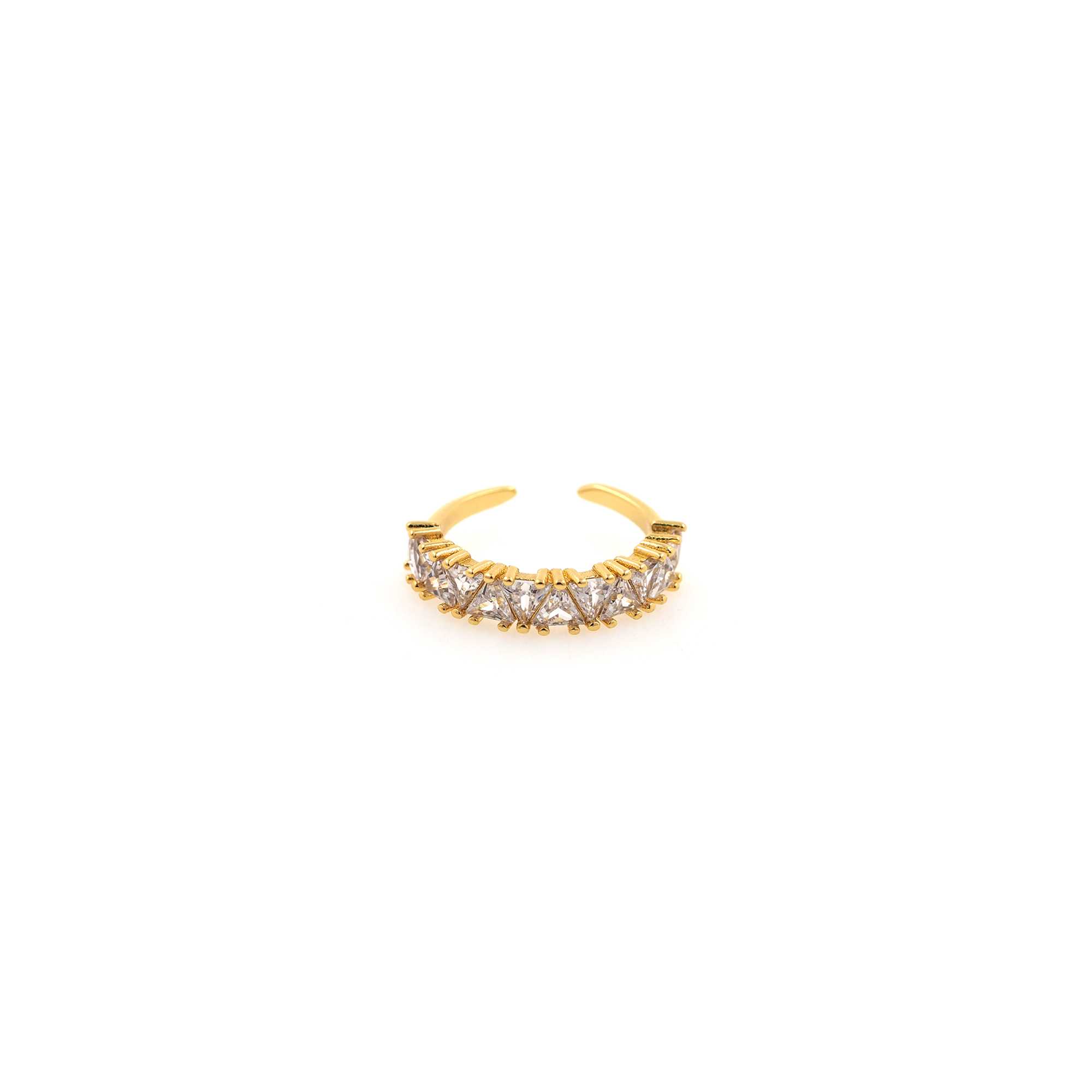 18K Gold Filled Thin CZ Ring,Minimalist Ring,Dainty Zirconia Ring,Open Ring,Adjustable Ring