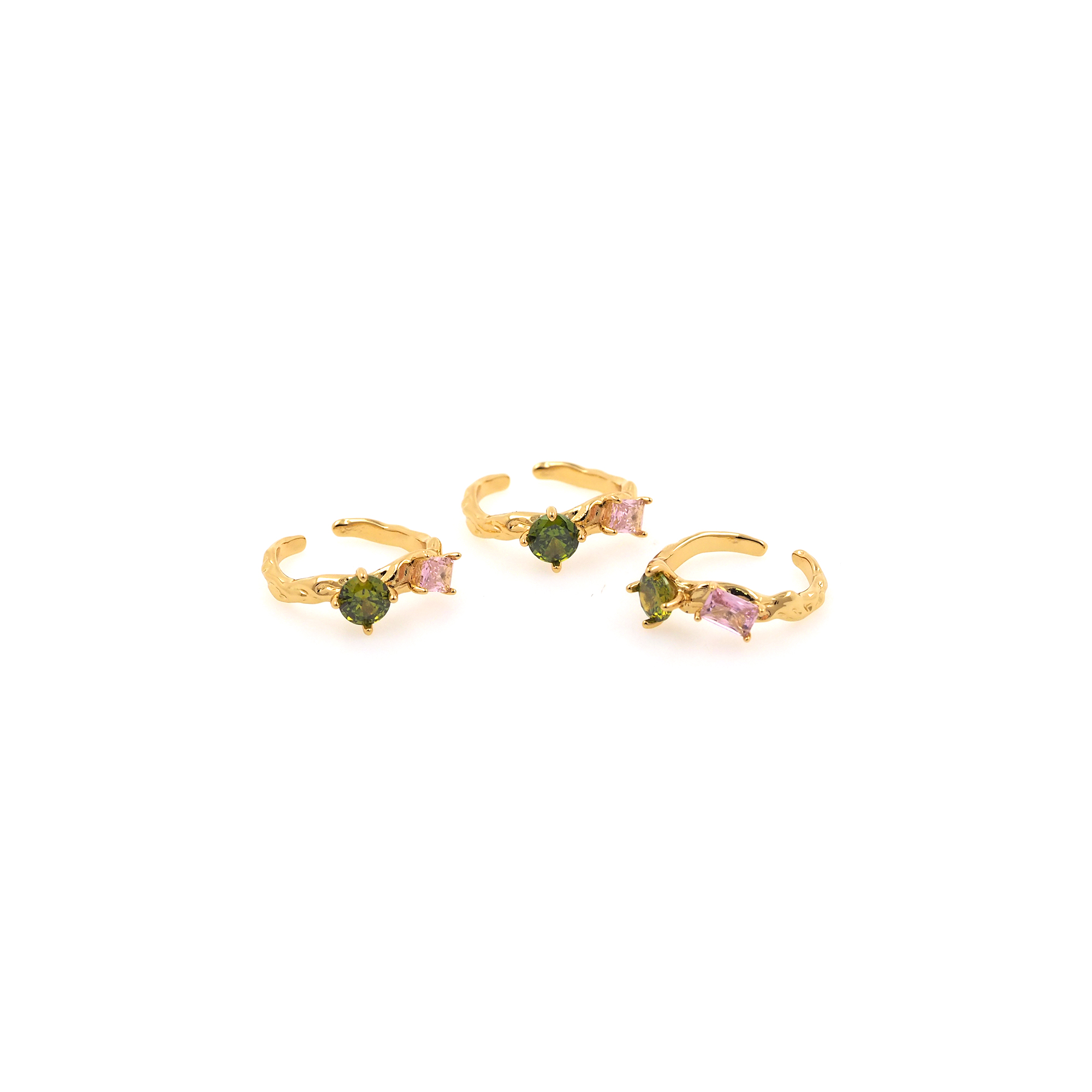 18K Gold Filled CZ Ring,Minimalist Ring,Dainty Zirconia Ring,Open Ring,Adjustable Ring