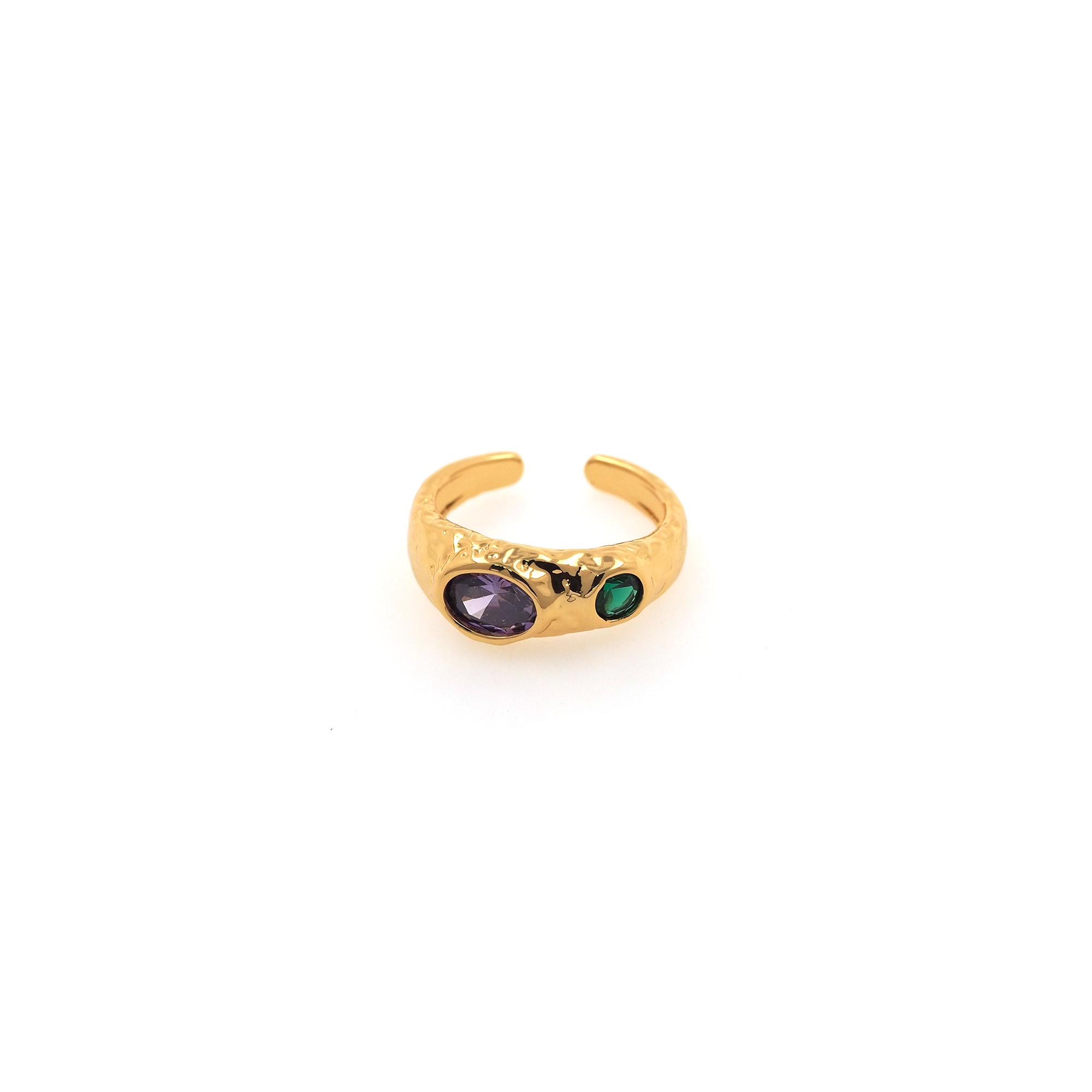 18K Gold Filled Thick CZ Ring,Minimalist Ring,Dainty Zirconia Ring,Open Ring,Adjustable Ring