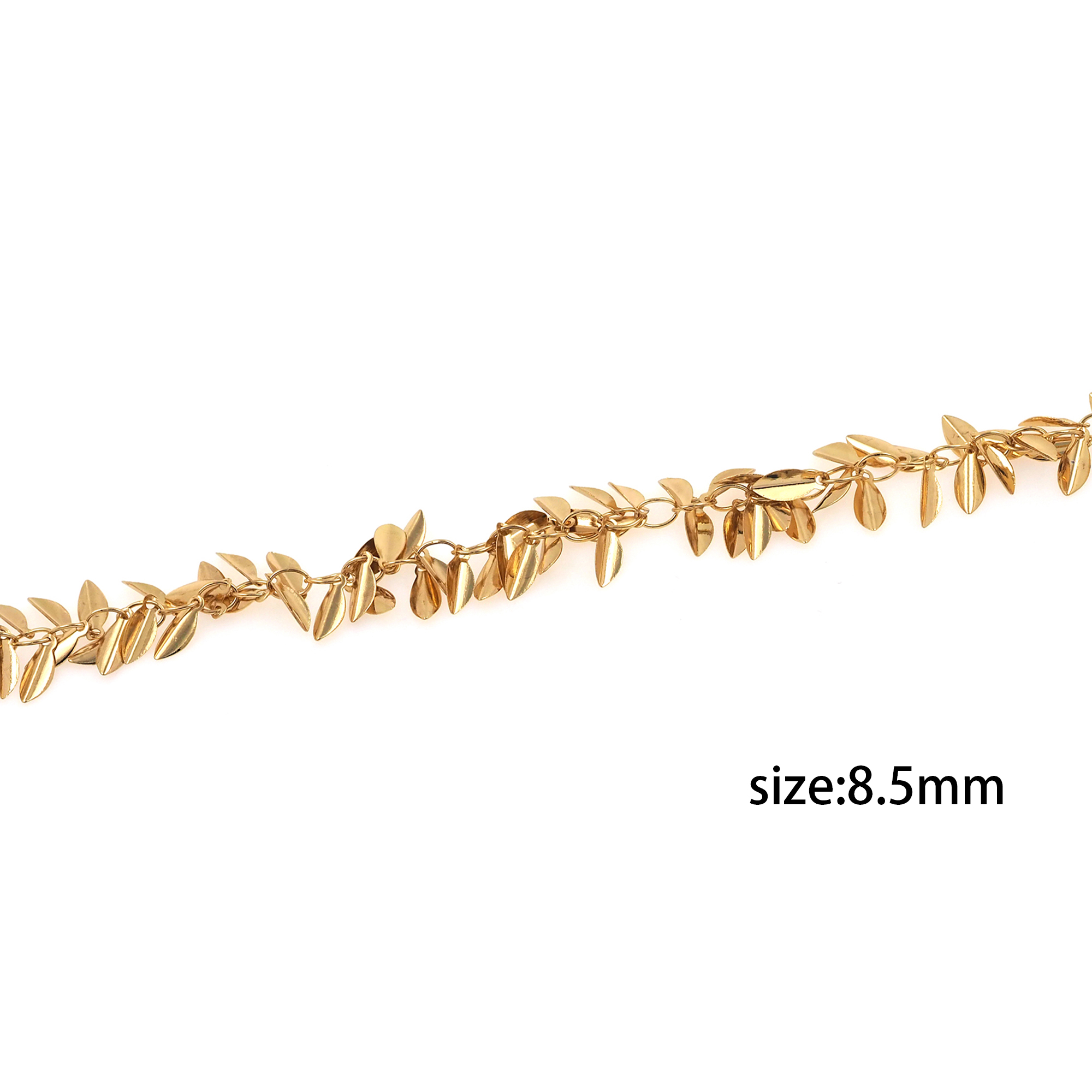 18K Gold Filled Leaf Chains,Cable Chain,Thin Link Chain Necklace for Women DIY Jewelry Making Supply