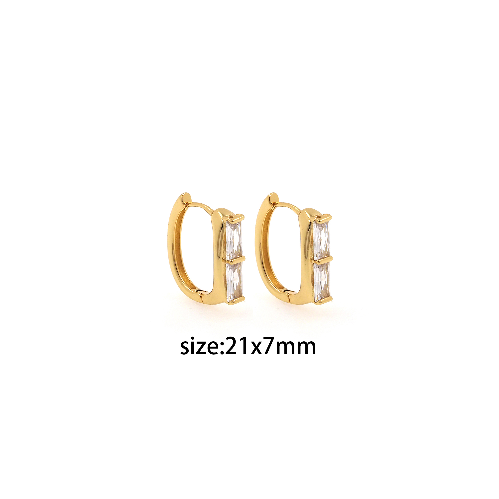 18K Gold Filled Round CZ Hoop Earrings,Dainty Zirconia Earrings,Gold Hoops,Dainty CZ Hoops Huggie