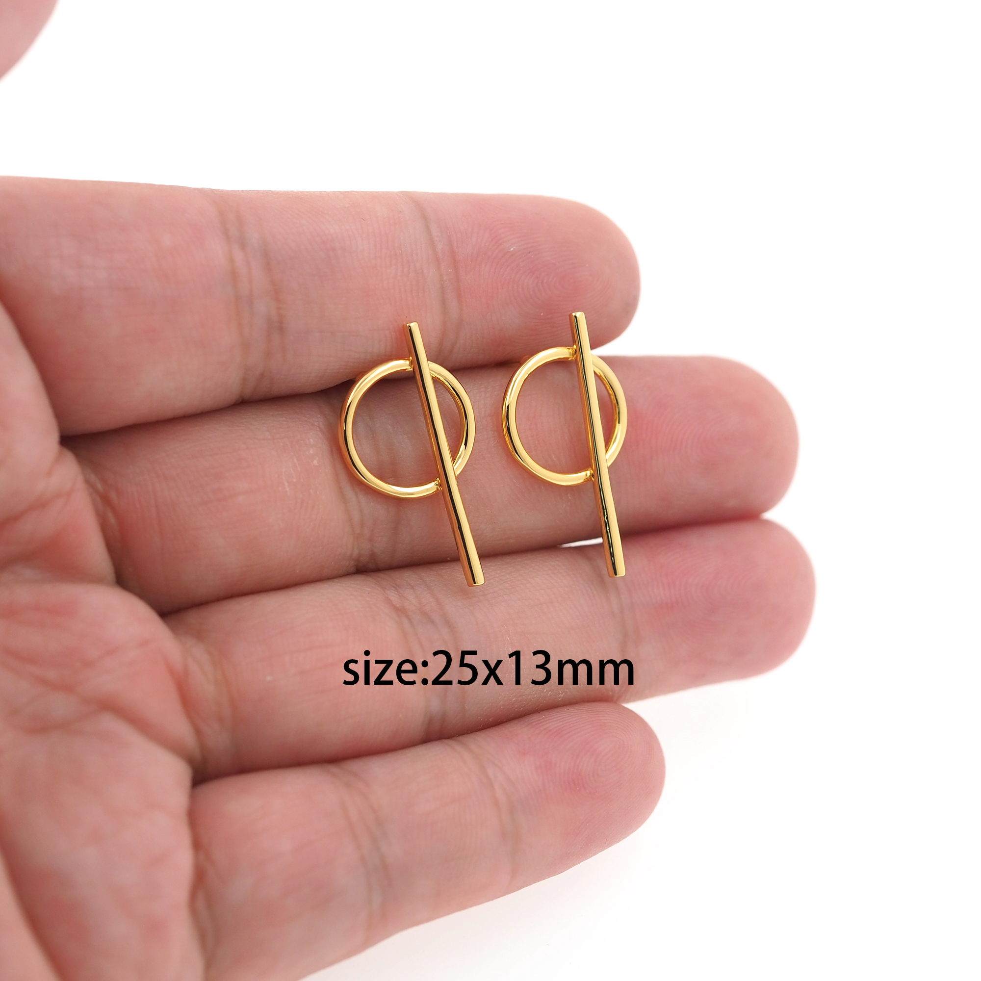 18K Gold Filled Geometric Stud Earrings,Geometric Earrings,Dainty Earrings,Minimalist Earring,Gift for Wife