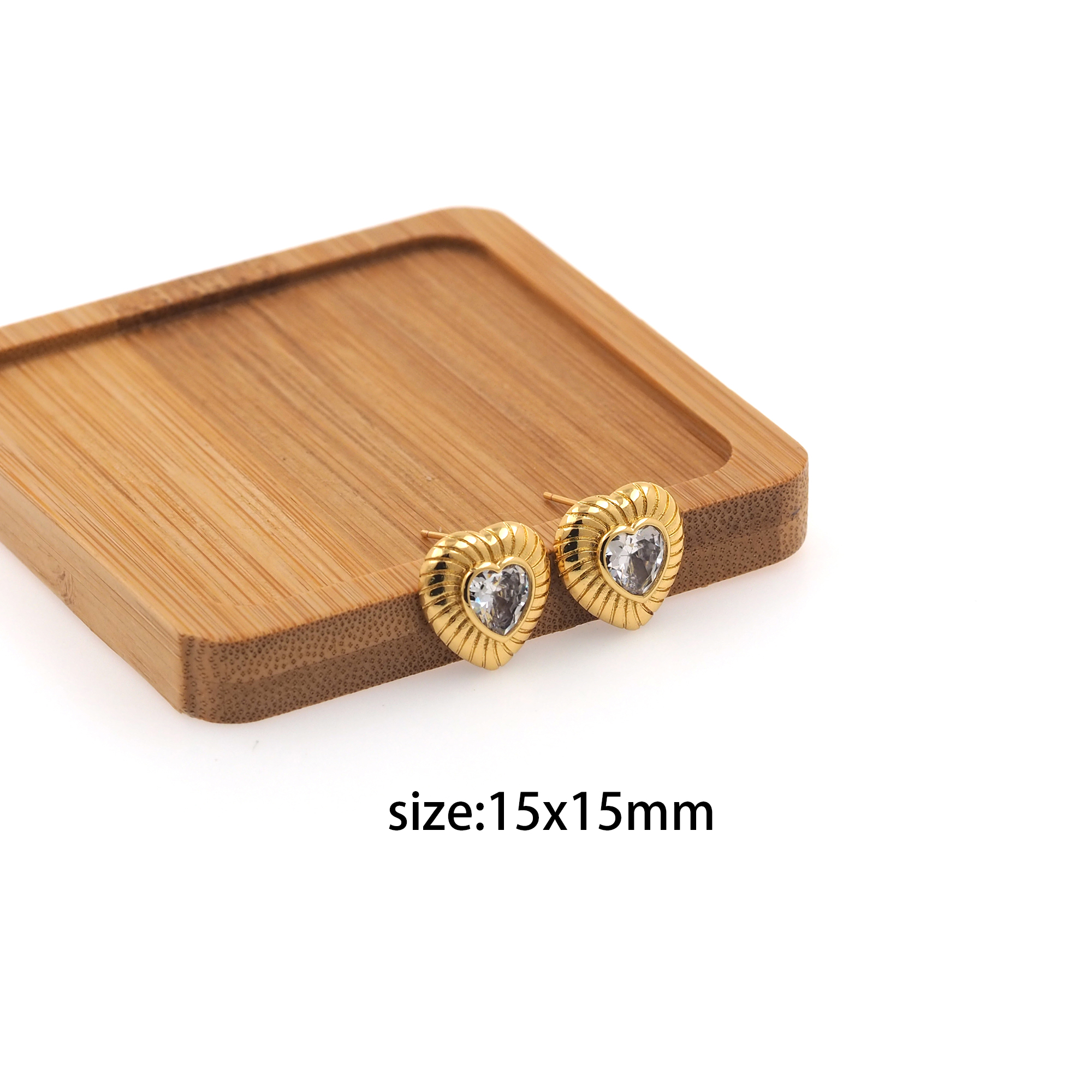 18K Gold Filled Heart Stud Earrings,CZ Micro Pave Heart Earrings,Dainty Earrings,Minimalist Earring,Gift for Wife