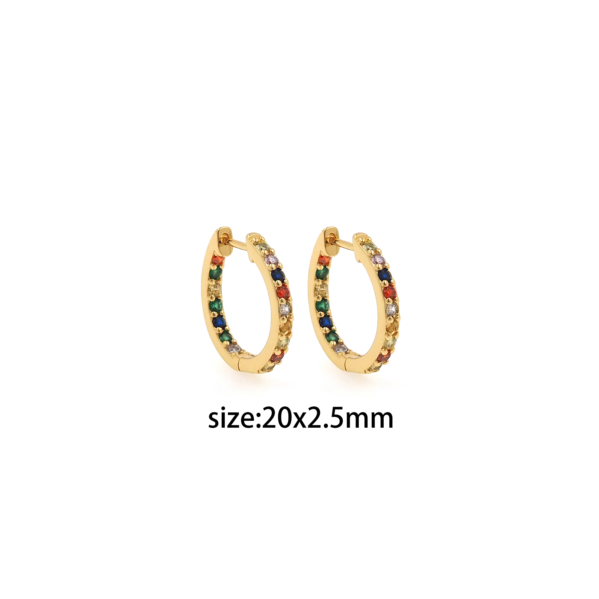 18K Gold Filled Thin CZ Hoop Earrings,Dainty Zirconia Earrings,Gold Hoops,Dainty CZ Hoops Huggie