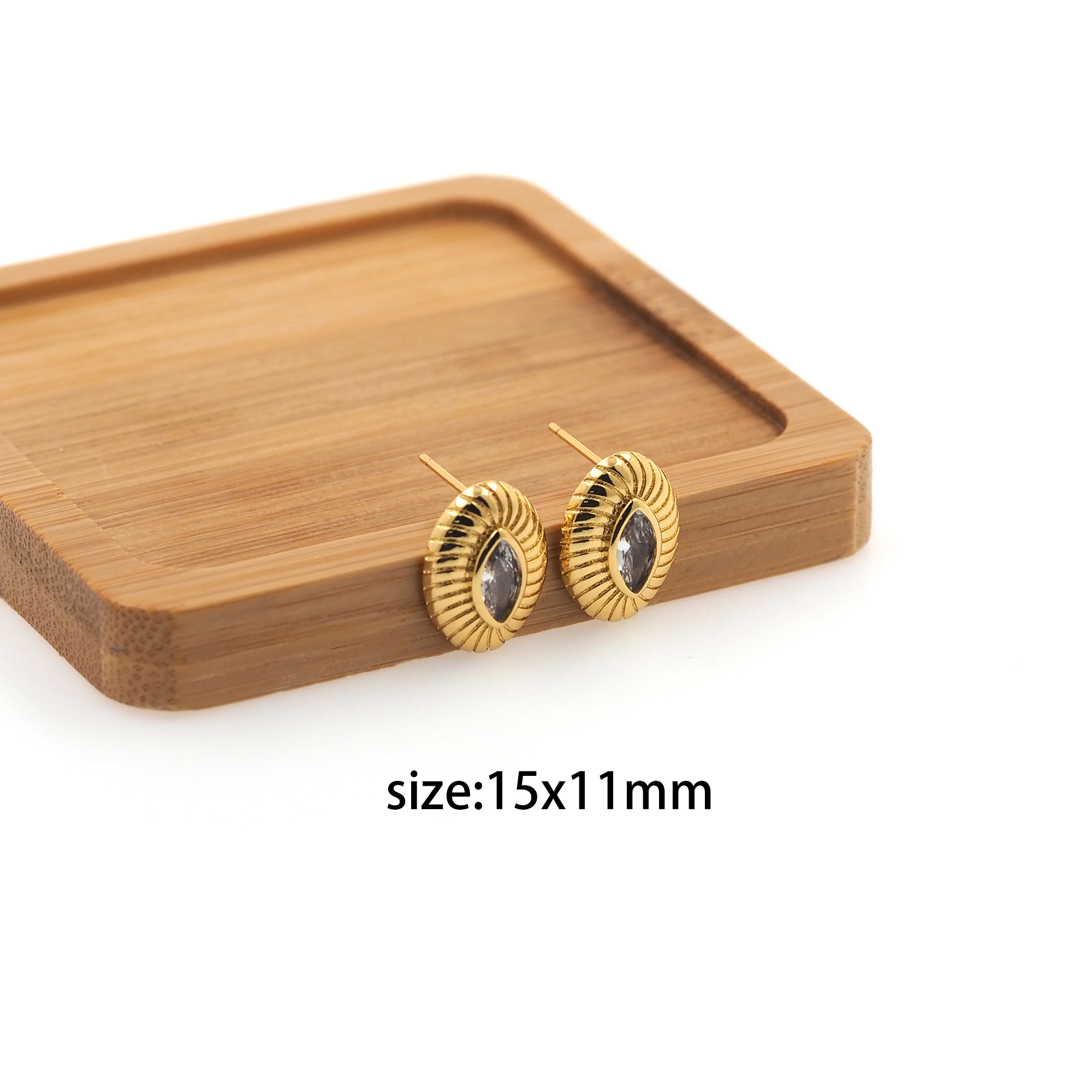 18K Gold Filled Evil Eye Stud Earrings,CZ Micro Pave Evil Eye Earrings,Dainty Earrings,Minimalist Earring,Gift for Wife