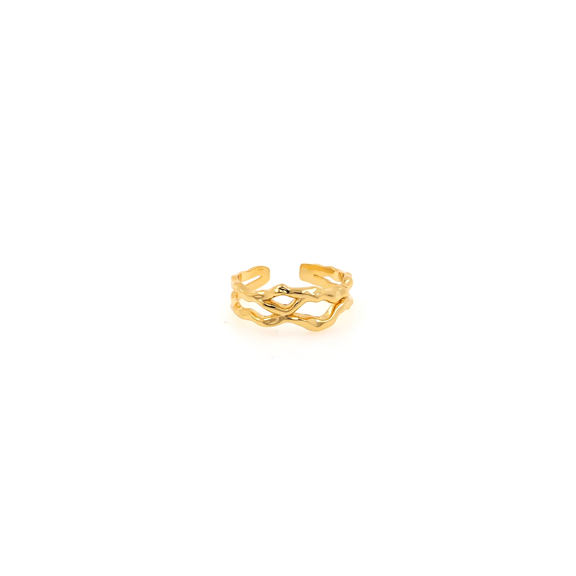 18K Gold Filled Minimalist Rings,Gold Thick Ring,Adjustable Ring,Dainty Ring,Open Ring