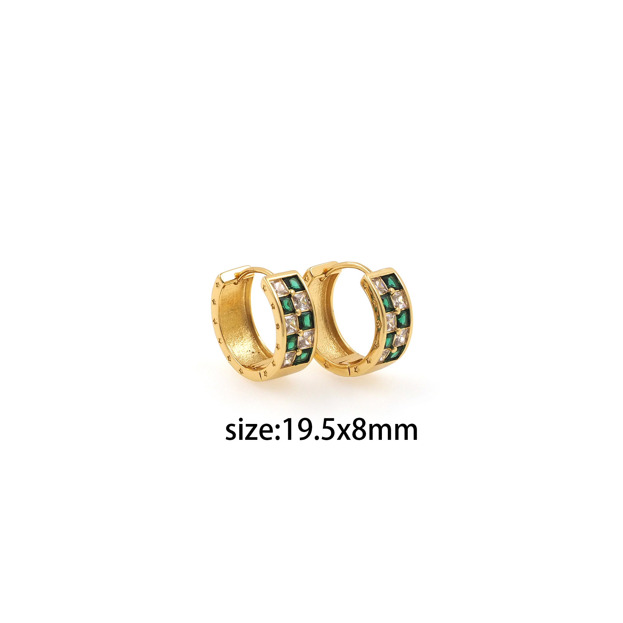 18K Gold Filled Checkered Hoop Earrings,CZ Micro Pave Plaid Earrings,Checkered Hoops,Minimalist Hoops Huggie