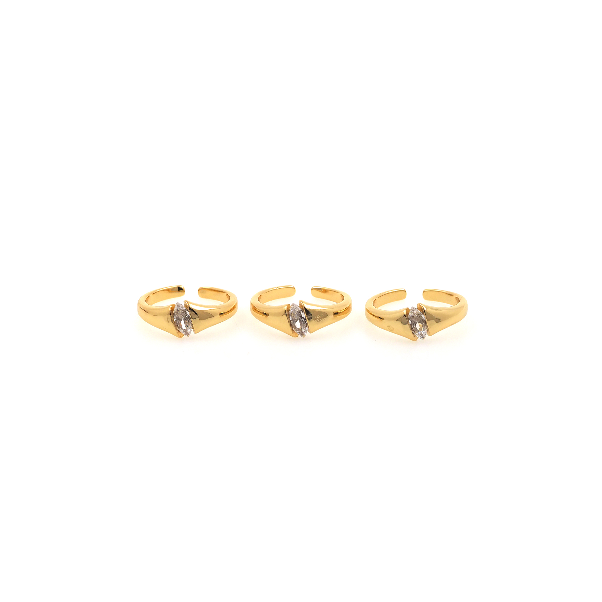 18K Gold Filled Thin CZ Ring,Minimalist Ring,Dainty Zirconia Ring,Open Ring,Adjustable Ring