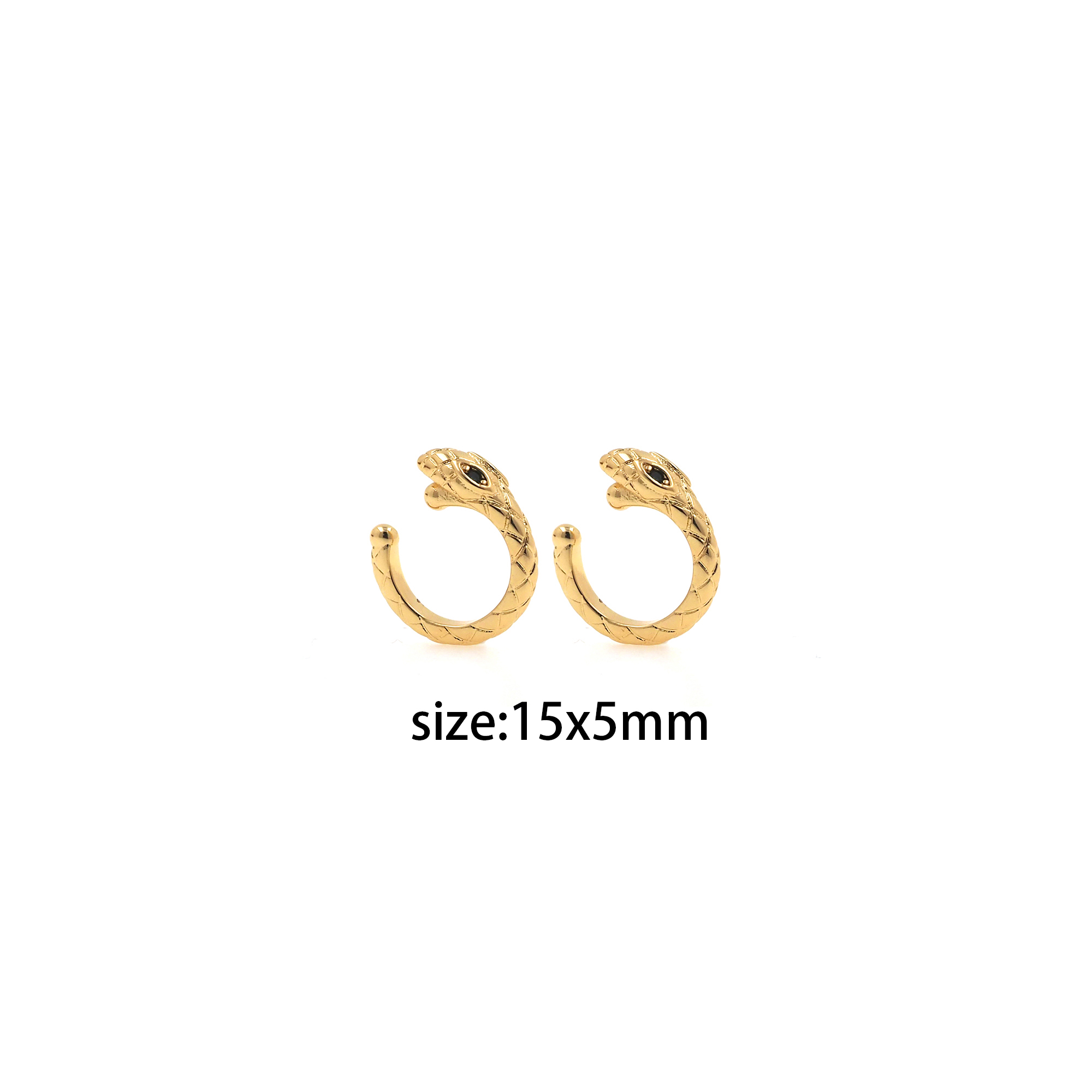 18K Gold Filled Snake Ear Clip Earrings,CZ Ear Clips,Clip on Earrings,Minimalist Ear Cuff