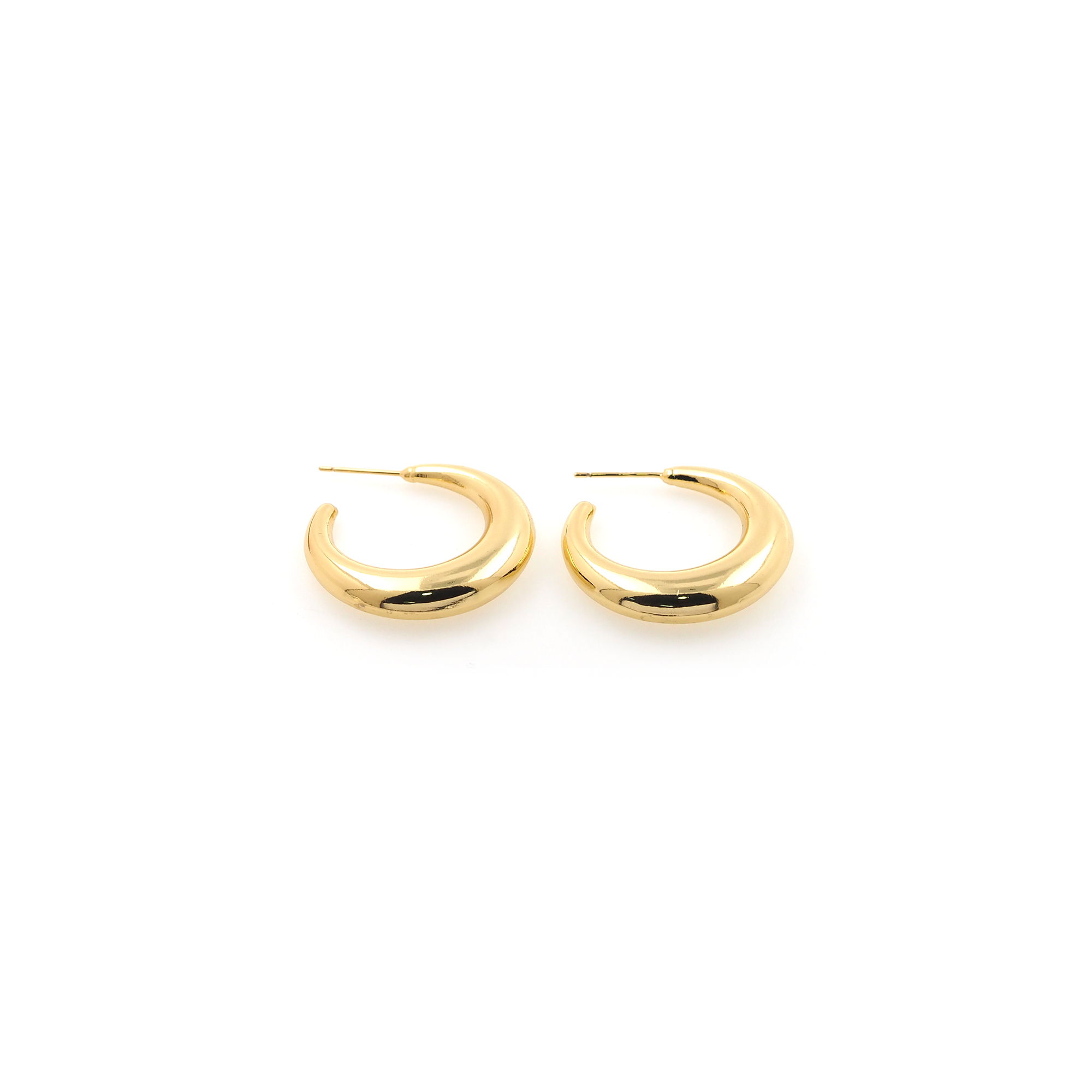 18K Gold Filled Round Hoops Earrings,Gold Huggies Hoop Earrings,Minimalist Earrings