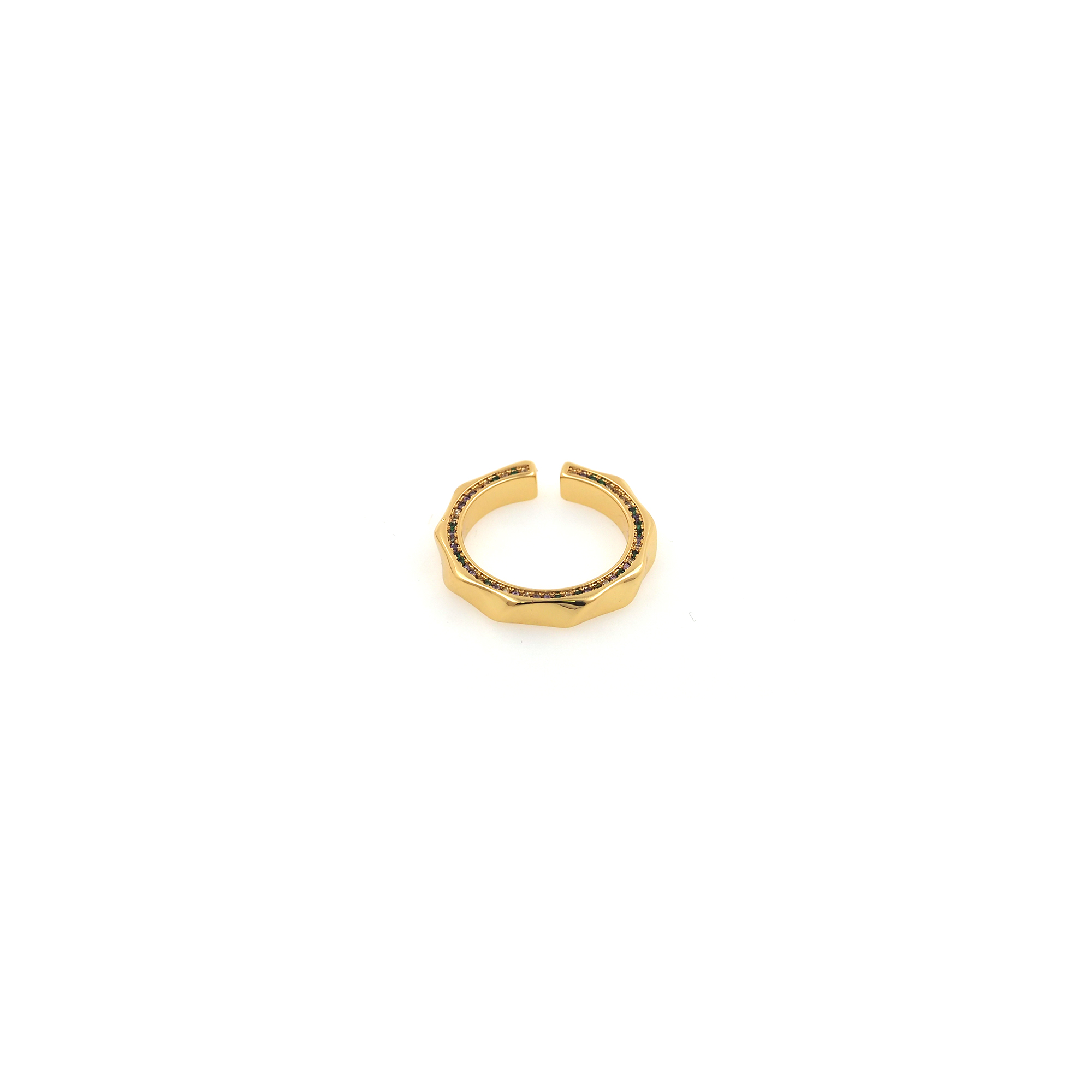 18K Gold Filled Zirconia Ring,CZ Ring,Adjustable Ring,Minimalist Ring,Open Ring