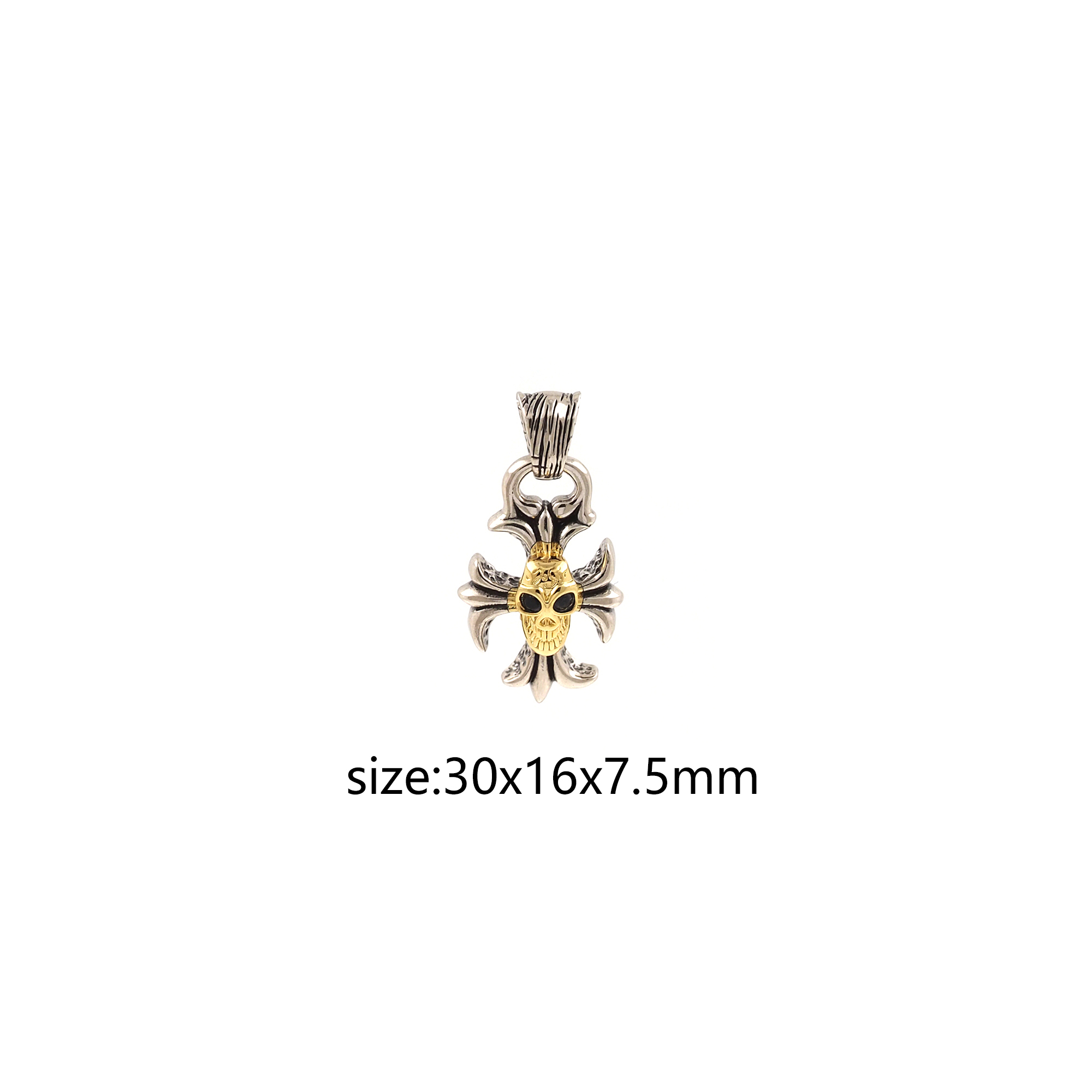 18K Gold Filled Skull Pendant,Dainty Skull Charm Earrings Necklace for DIY Jewelry Making Supply