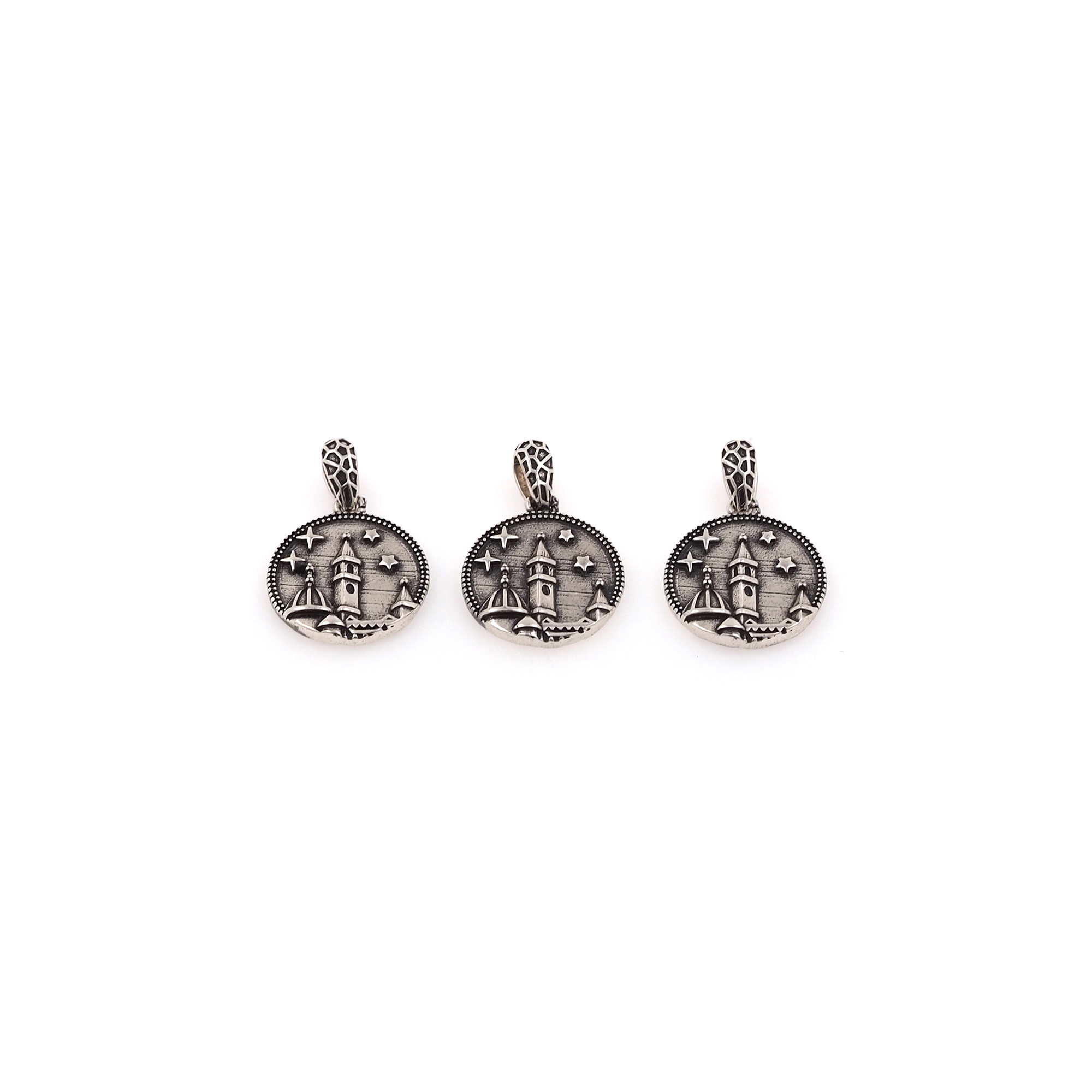 Silver House Pendant,Dainty House Charm Earrings Necklace for DIY Jewelry Making Supply