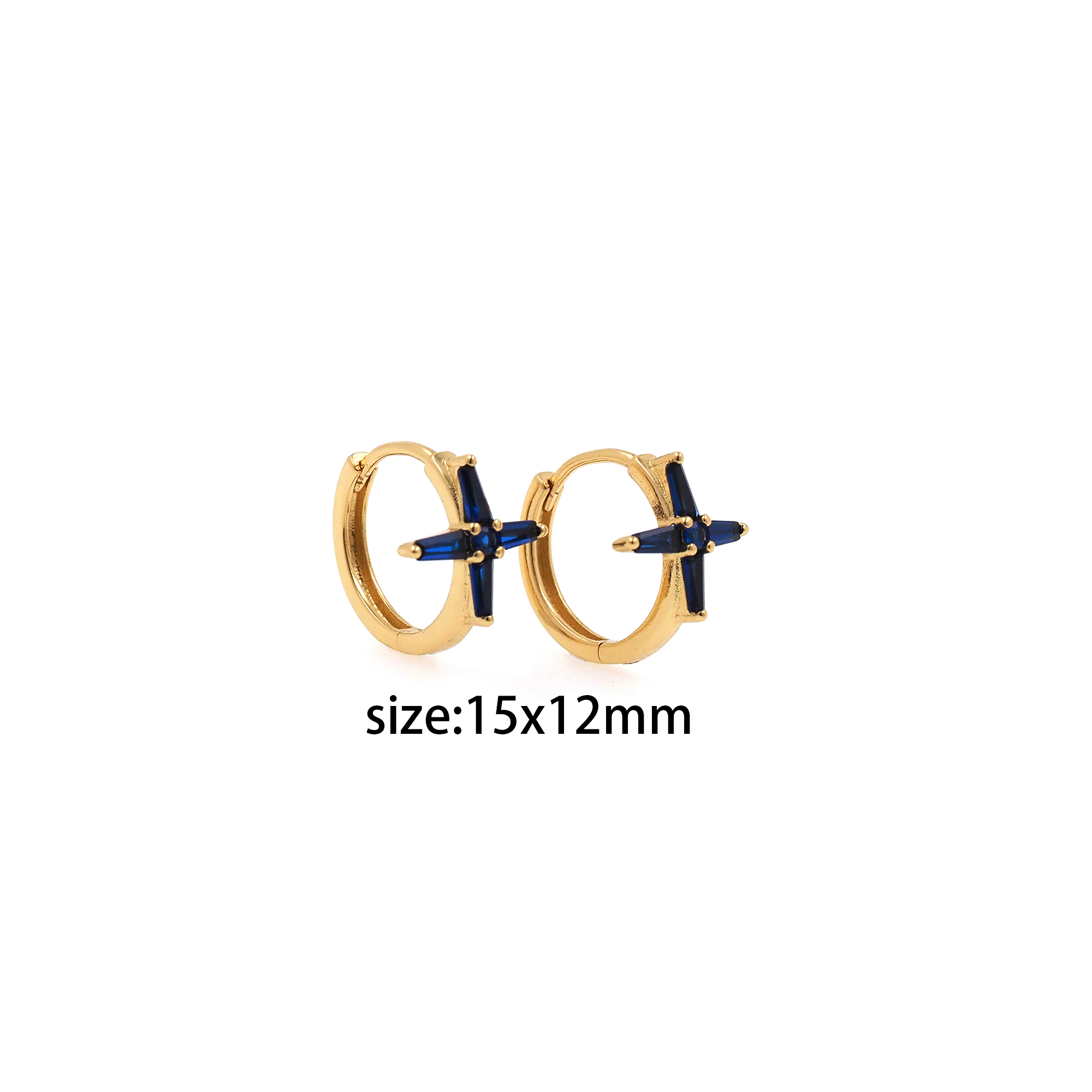 18K Gold Filled Star Hoop Earrings,Dainty Zirconia Earrings,Gold Celestial Hoops,Dainty CZ Hoops Huggie