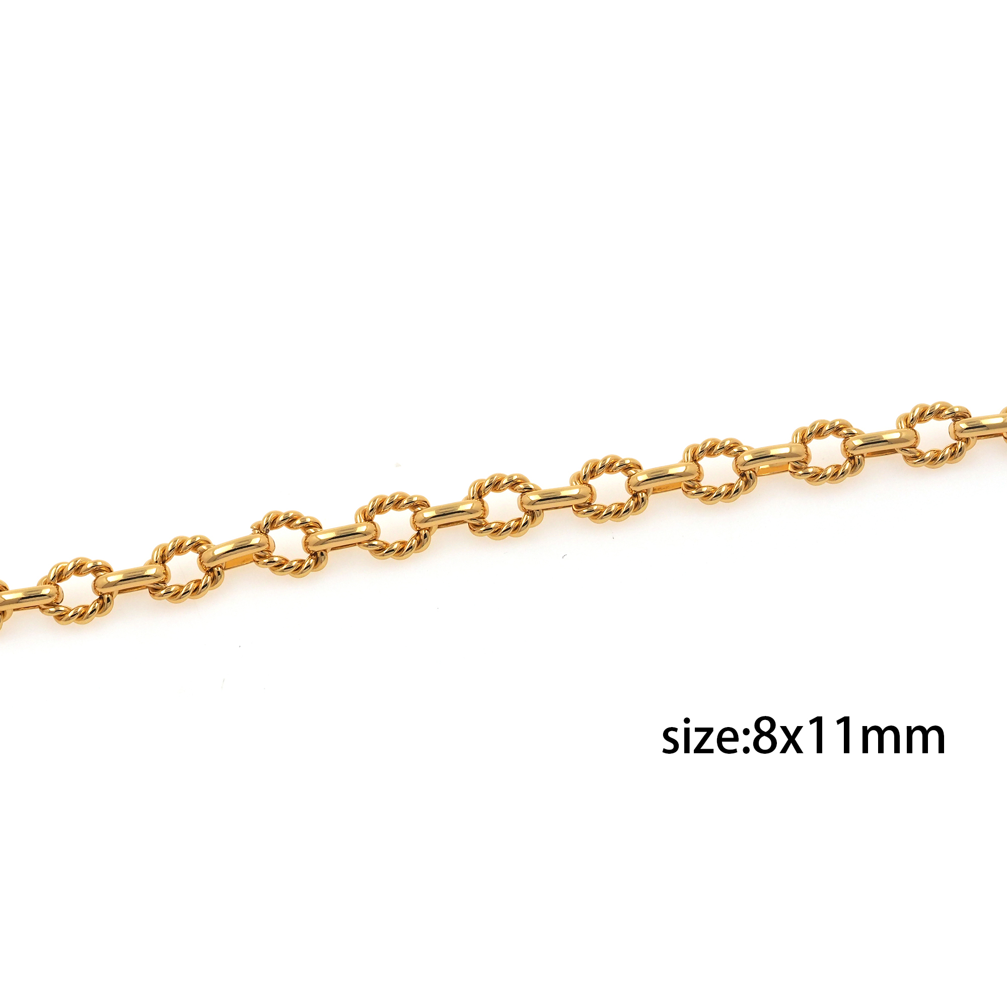 18K Gold Filled Cable Chain Necklace,Oval Chain,Dainty Thin Link Chain,Gold Twist Chain Necklace for Women DIY Jewelry Making Supply