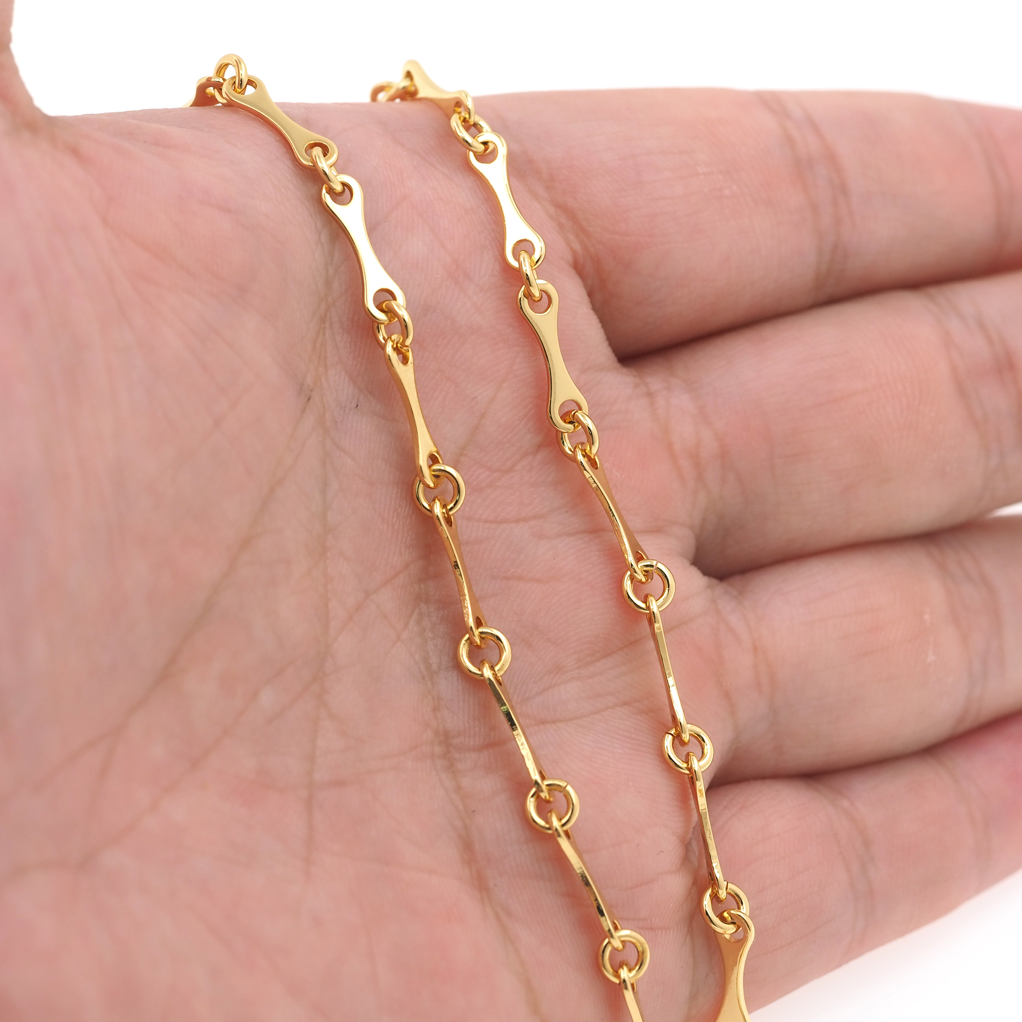18K Gold Filled Cable Chain Necklace,Dainty Thin Link Chain,Gold Geometric Chain Necklace for Women DIY Jewelry Making Supply
