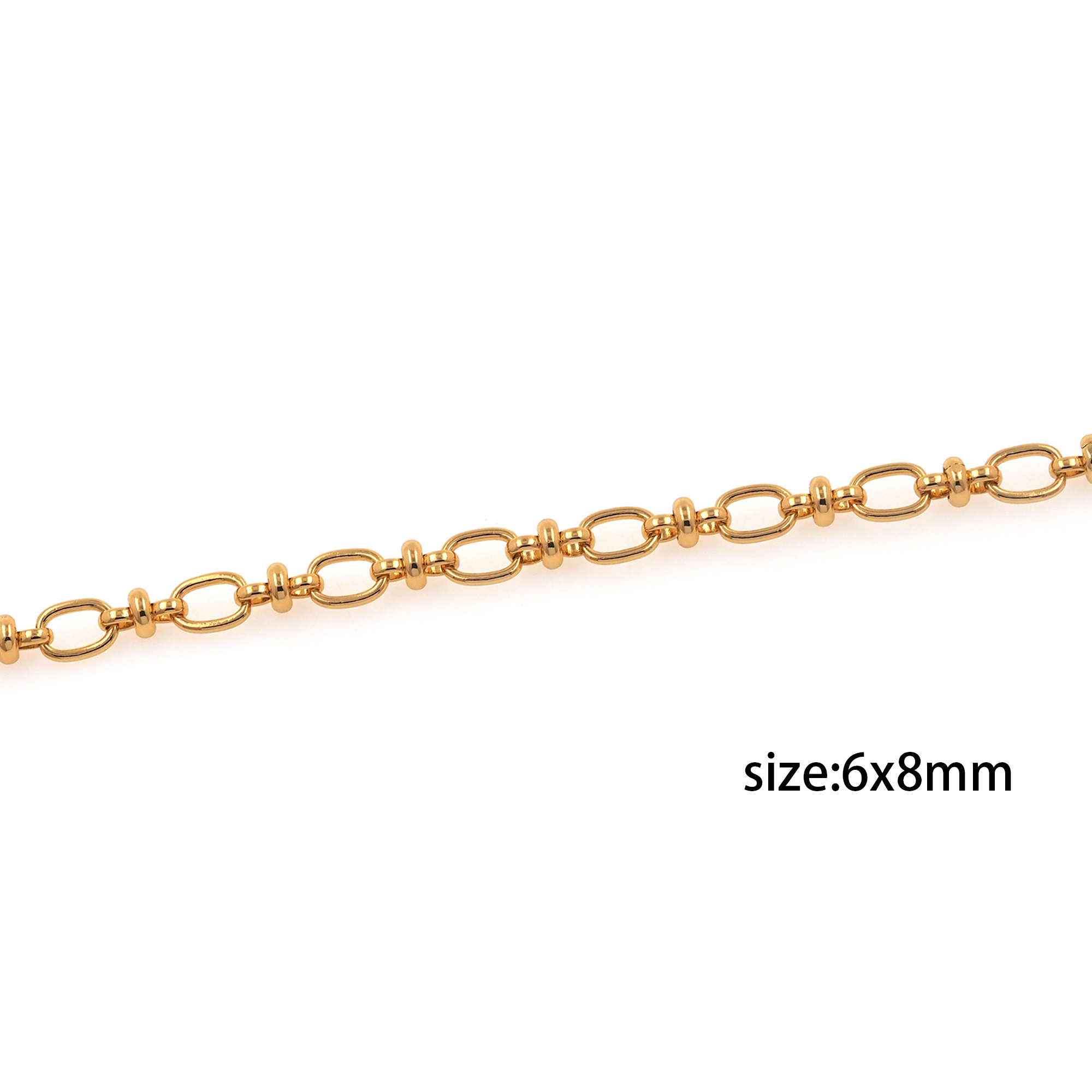 18K Gold Filled Knot Chain Necklace,Dainty Thin Link Chain,Gold Oval Chain Necklace for Women DIY Jewelry Making Supply